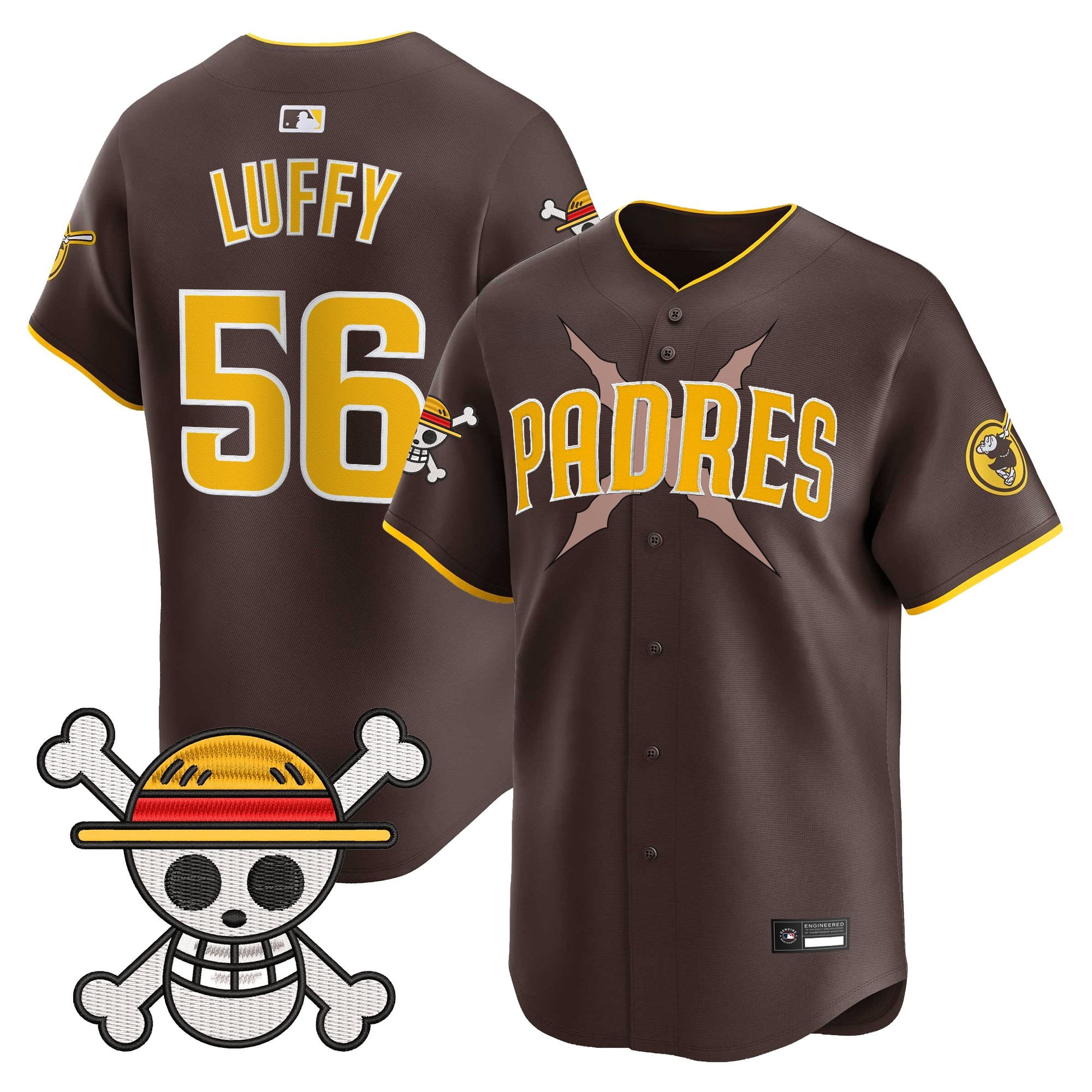 Men's Padres x One Piece Vapor Premier Limited Jersey - Stitched