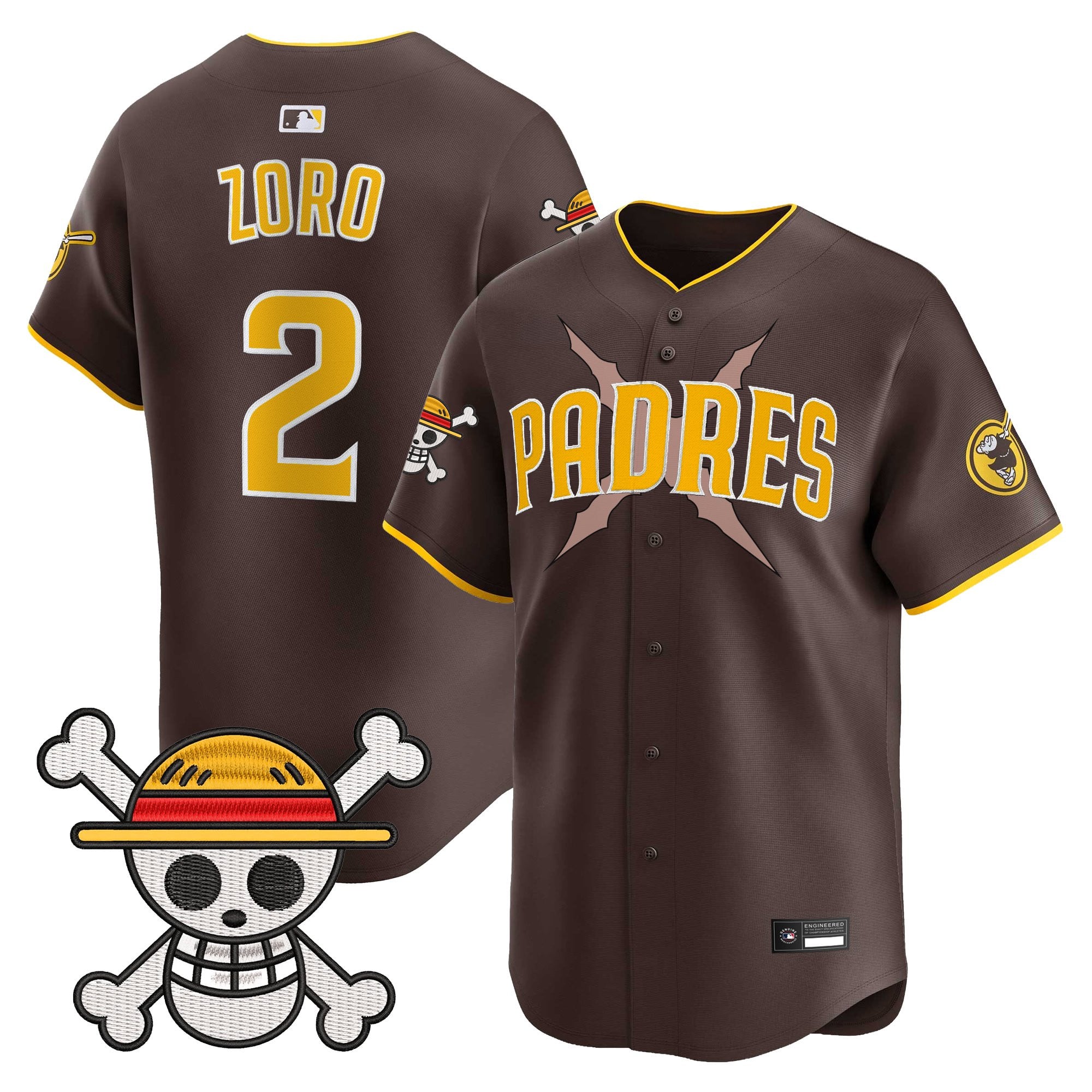 Men's Padres x One Piece Vapor Premier Limited Jersey - Stitched