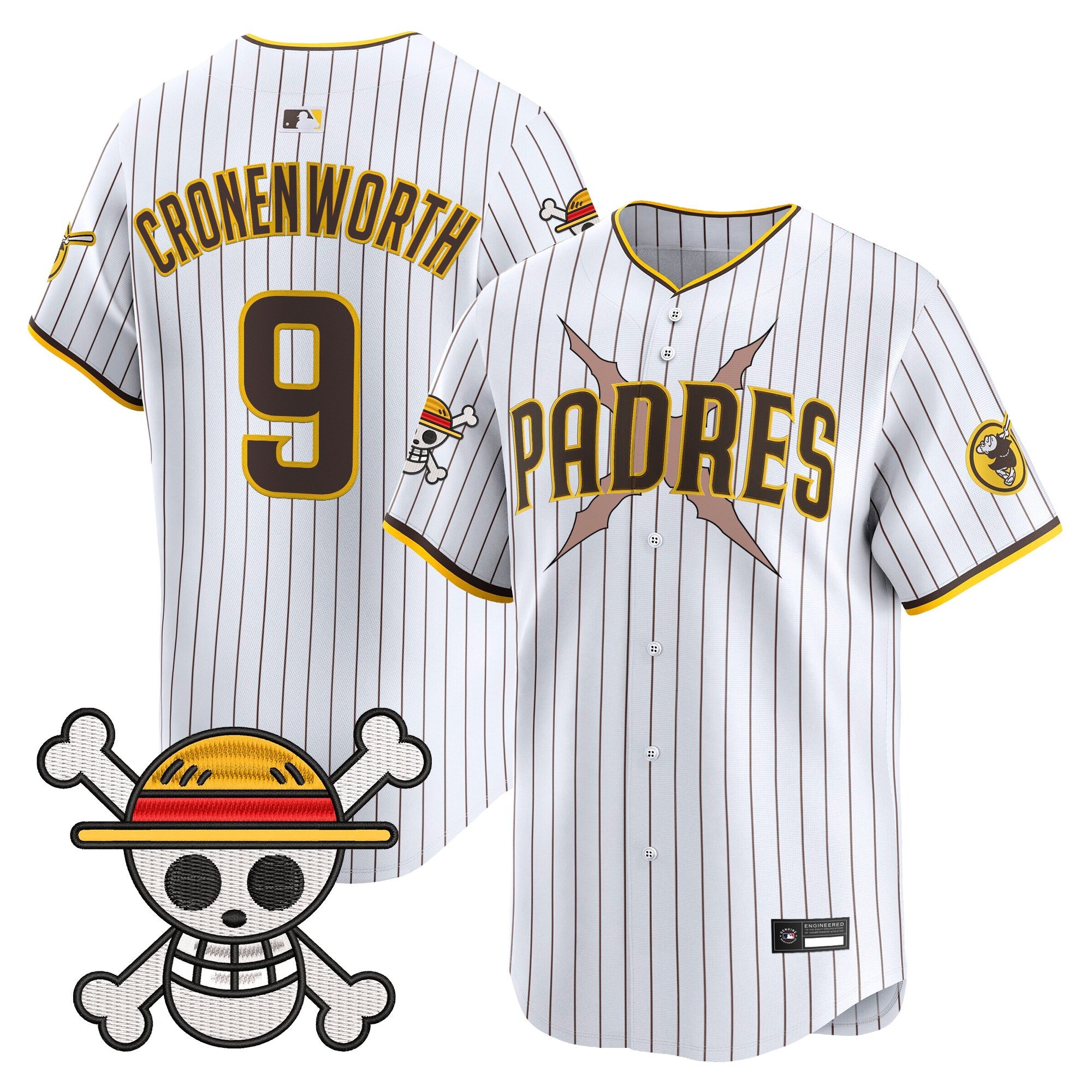 Men's Padres x One Piece Vapor Premier Limited Jersey - Stitched