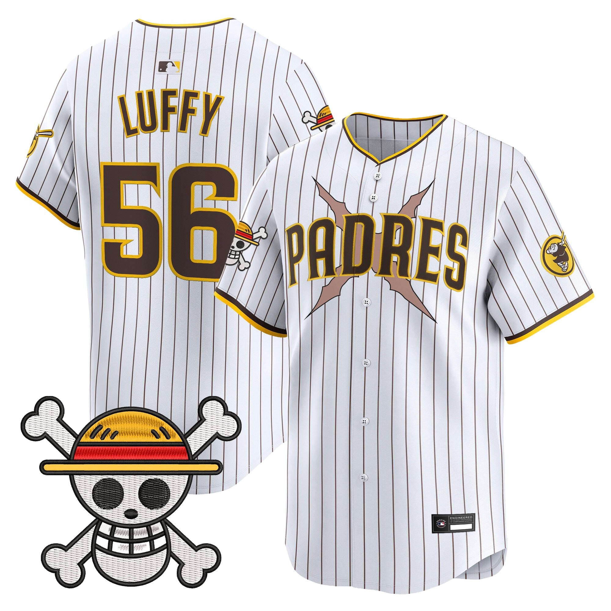 Men's Padres x One Piece Vapor Premier Limited Jersey - Stitched
