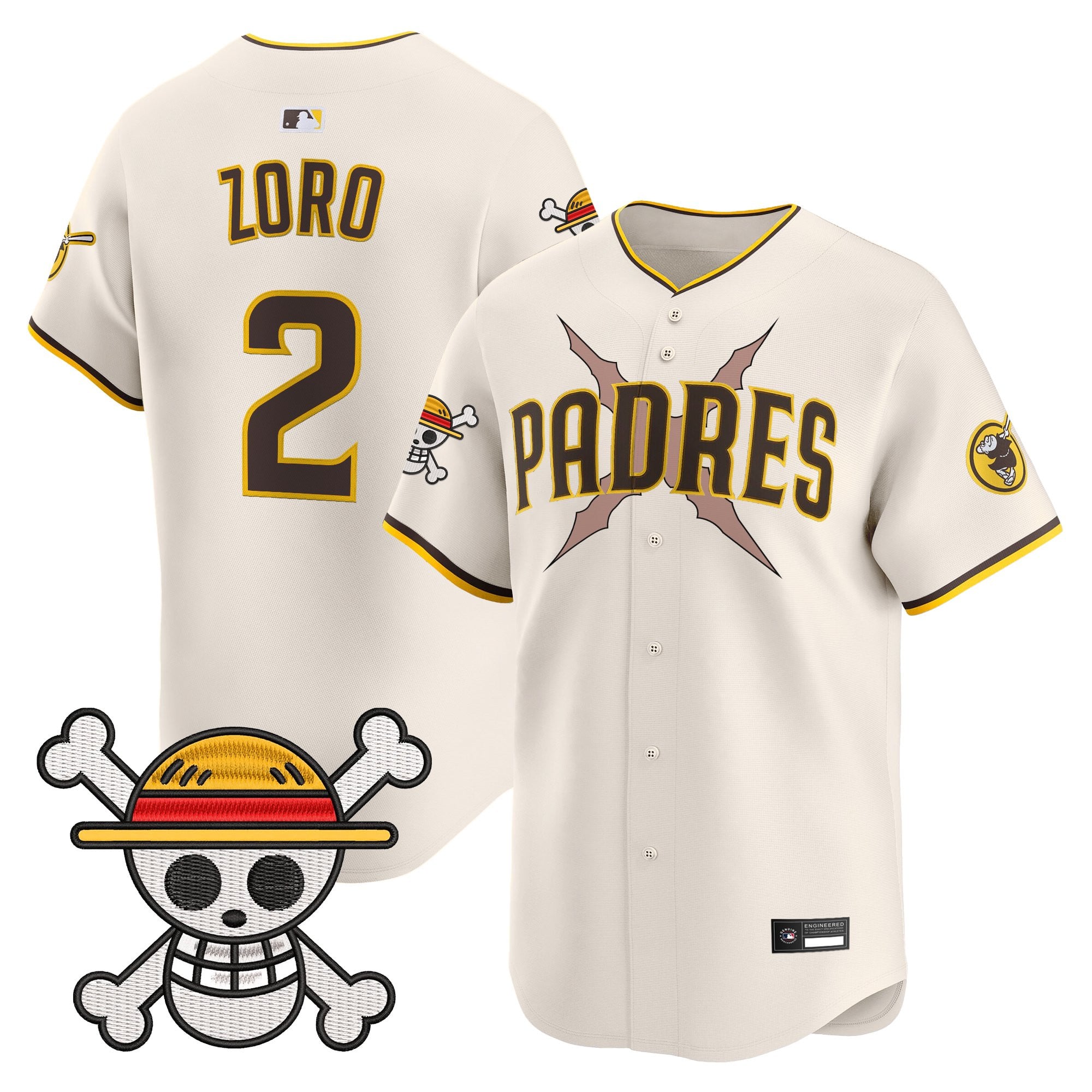 Men's Padres x One Piece Vapor Premier Limited Jersey - Stitched