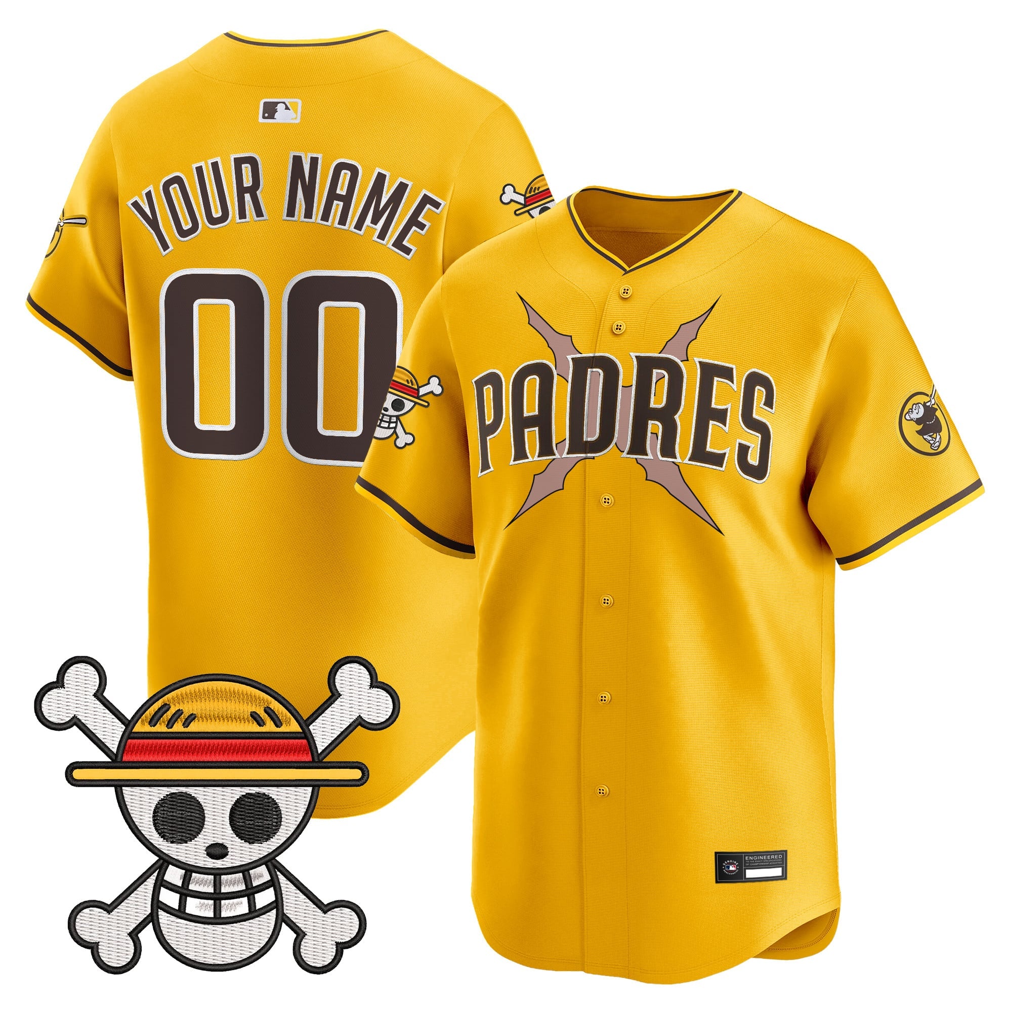 Padres x One Piece Vapor Premier Limited Custom Jersey - Stitched