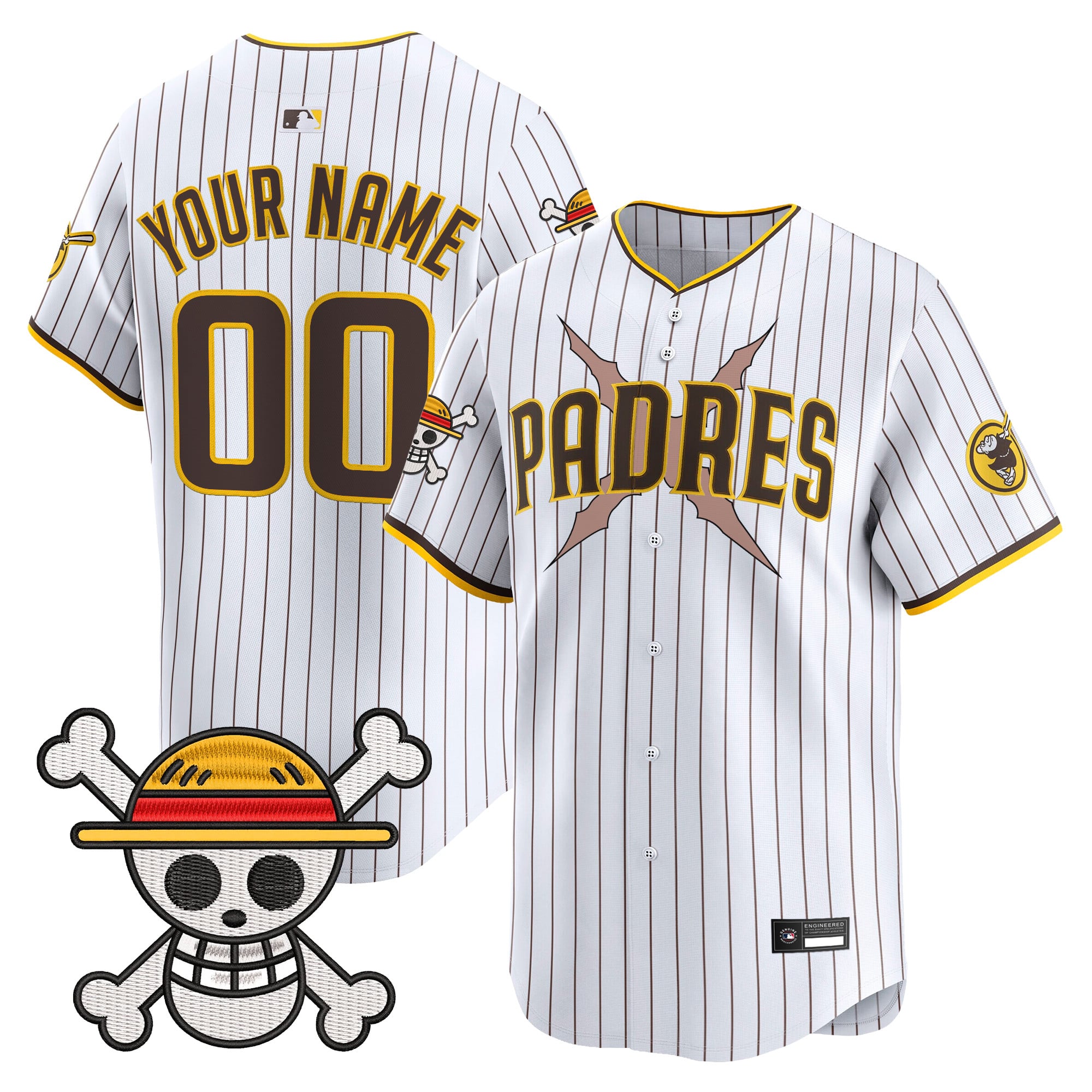 Padres x One Piece Vapor Premier Limited Custom Jersey - Stitched