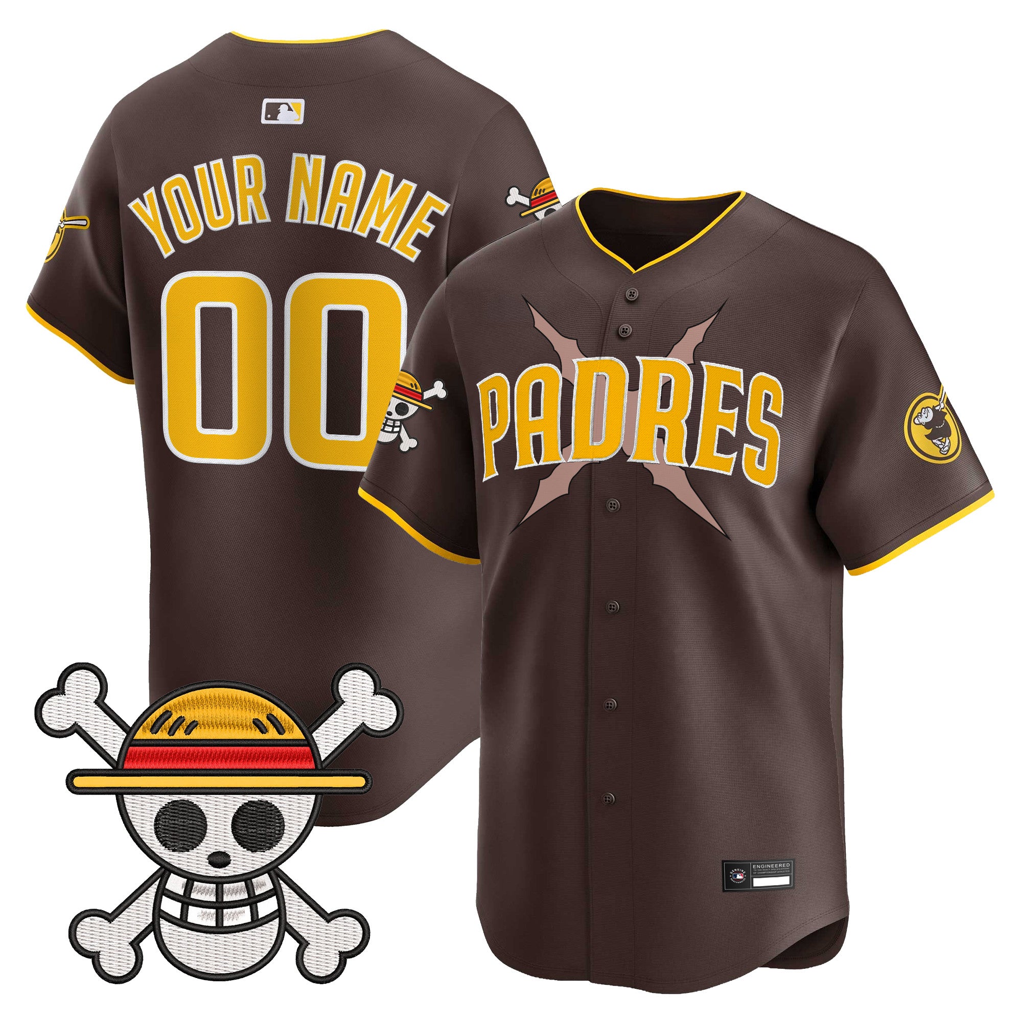 Padres x One Piece Vapor Premier Limited Custom Jersey - Stitched