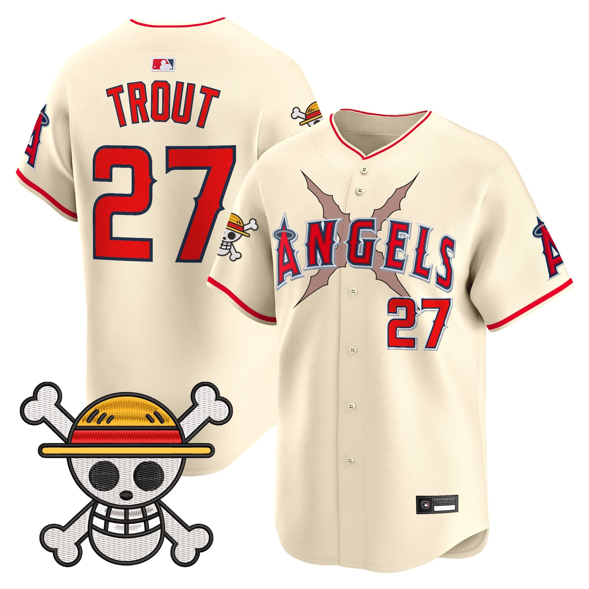 Men's Los Angeles Angels x One Piece Vapor Premier Limited Jersey - Stitched