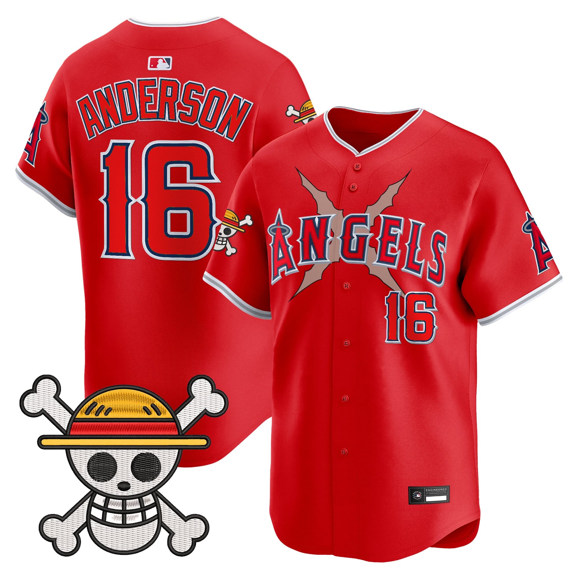Men's Los Angeles Angels x One Piece Vapor Premier Limited Jersey - Stitched