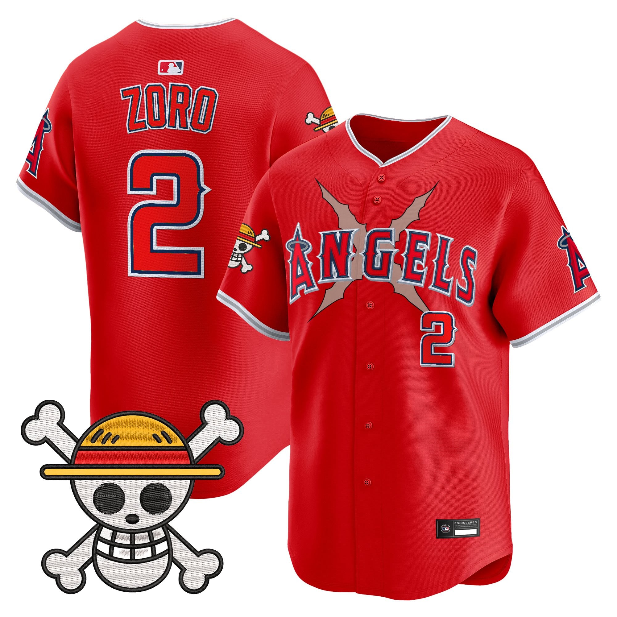 Men's Los Angeles Angels x One Piece Vapor Premier Limited Jersey - Stitched