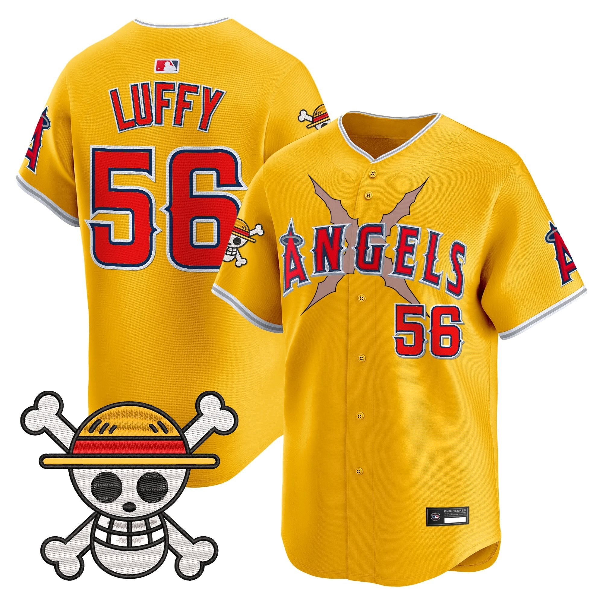 Men's Los Angeles Angels x One Piece Vapor Premier Limited Jersey - Stitched