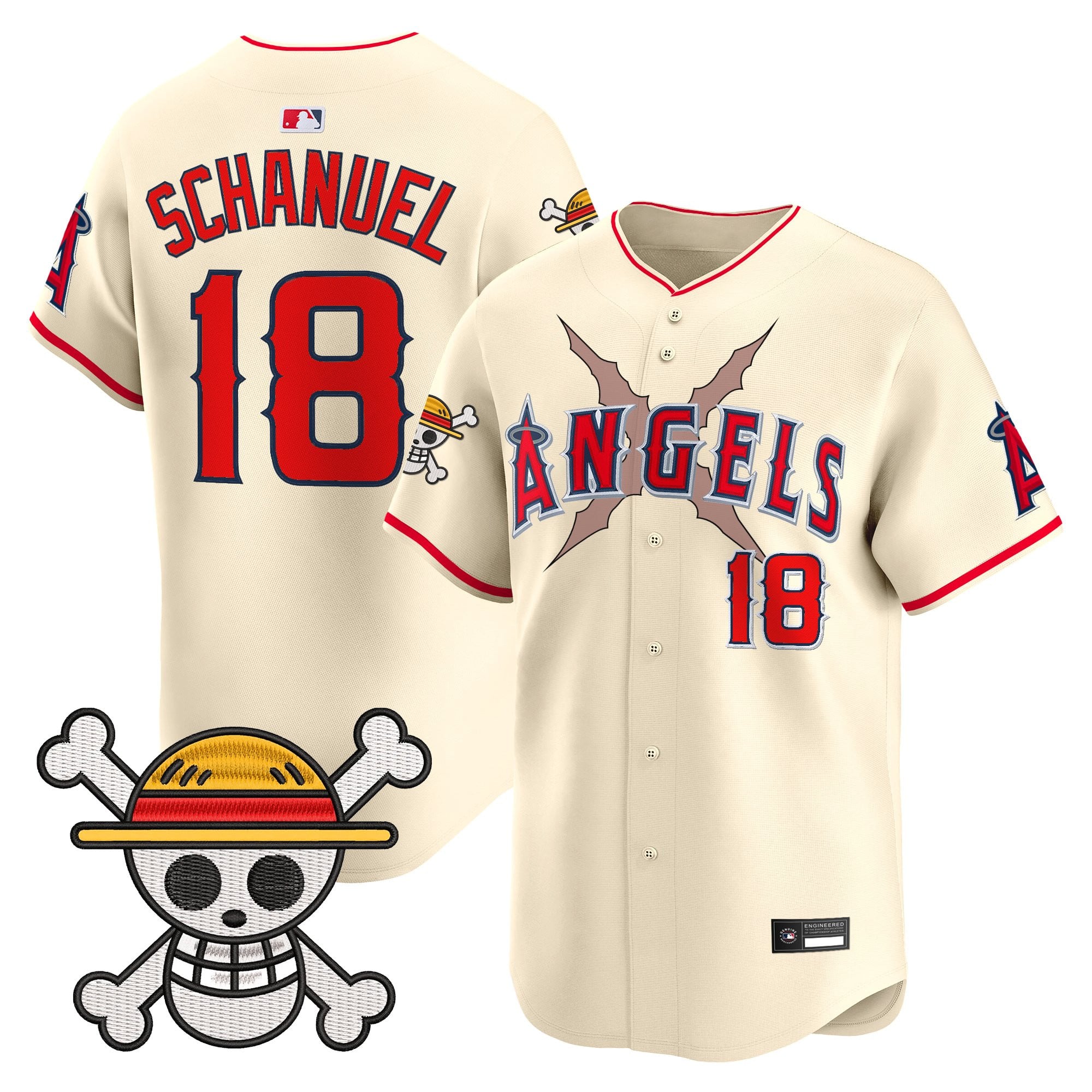 Men's Los Angeles Angels x One Piece Vapor Premier Limited Jersey - Stitched