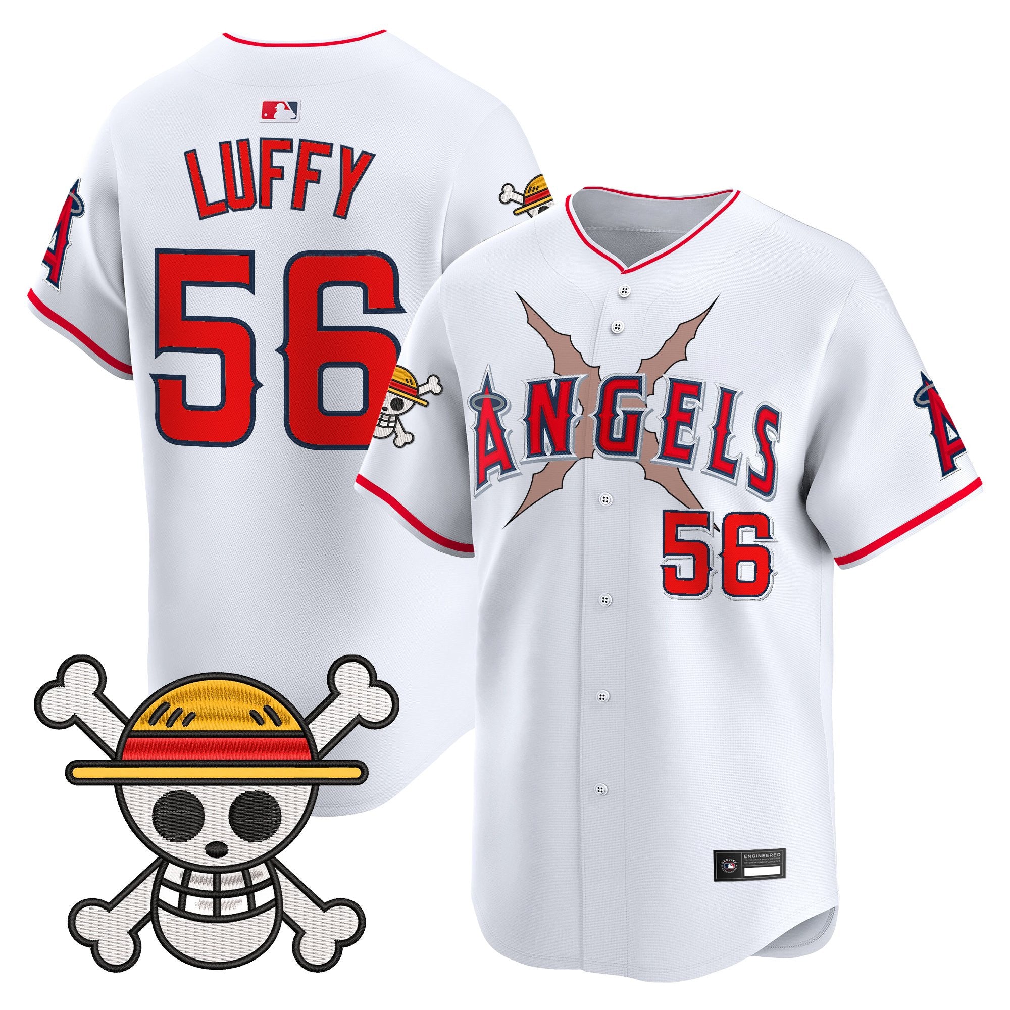 Men's Los Angeles Angels x One Piece Vapor Premier Limited Jersey - Stitched