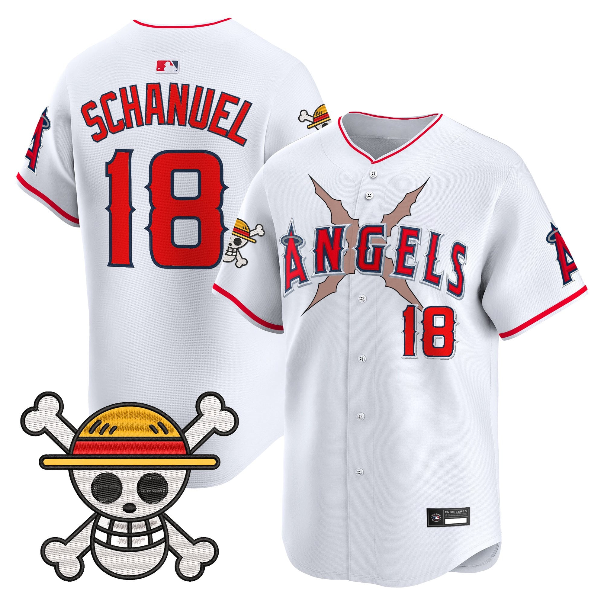 Men's Los Angeles Angels x One Piece Vapor Premier Limited Jersey - Stitched