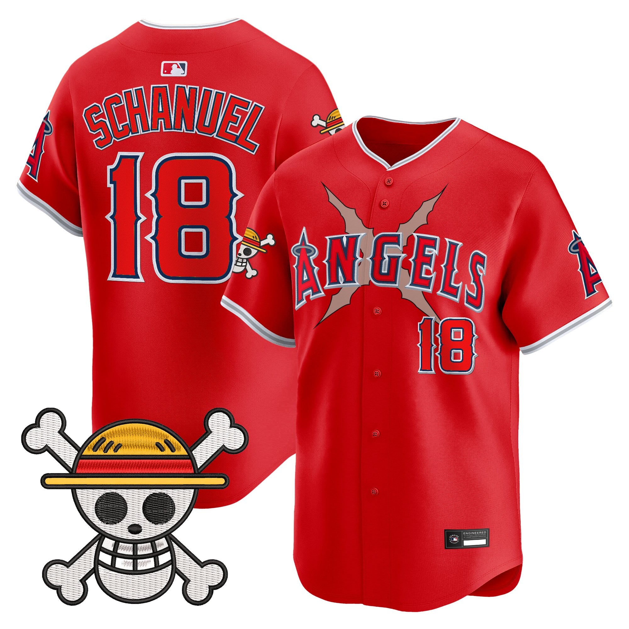 Men's Los Angeles Angels x One Piece Vapor Premier Limited Jersey - Stitched