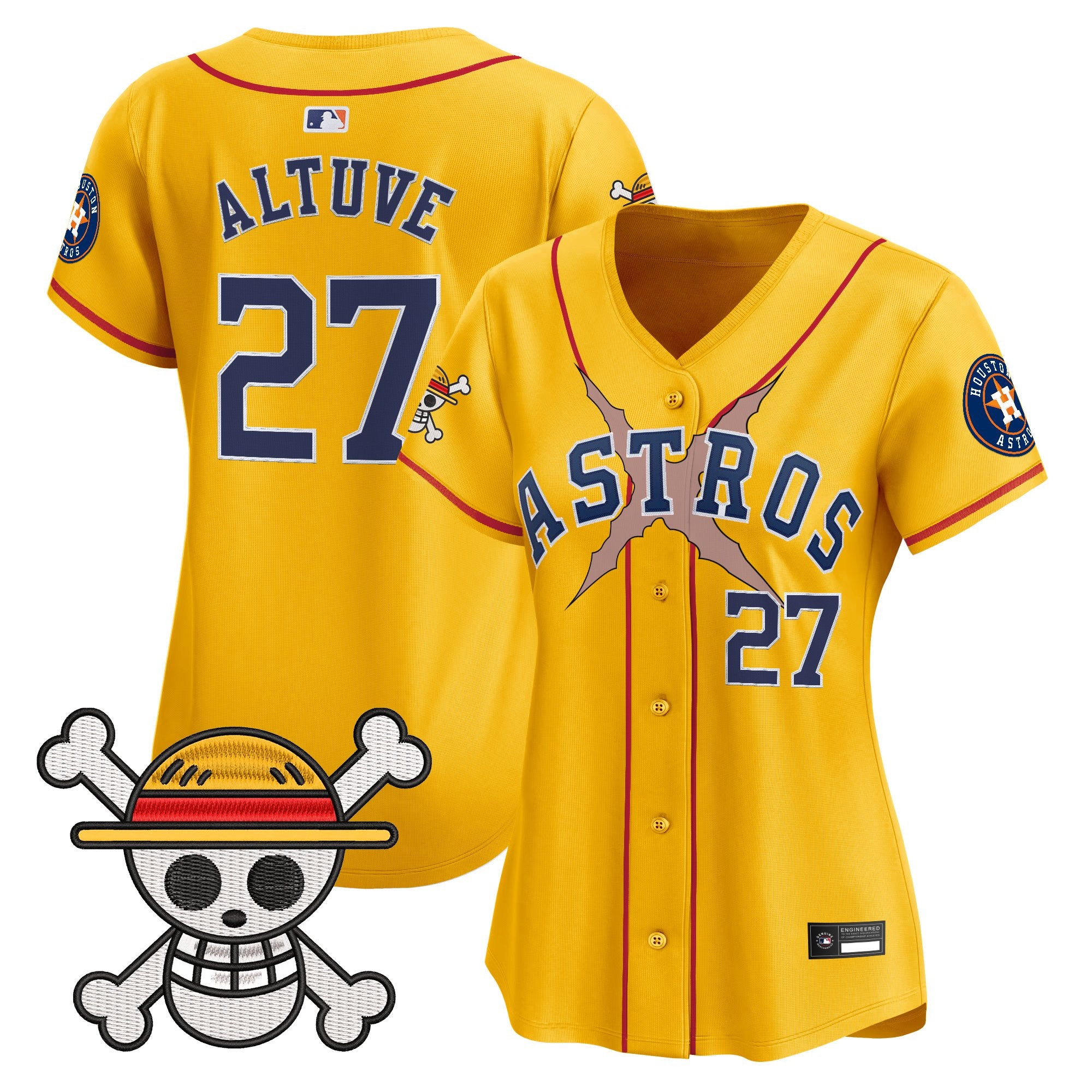 Women's Houston Astros x One Piece Vapor Premier Limited Jersey - Stitched