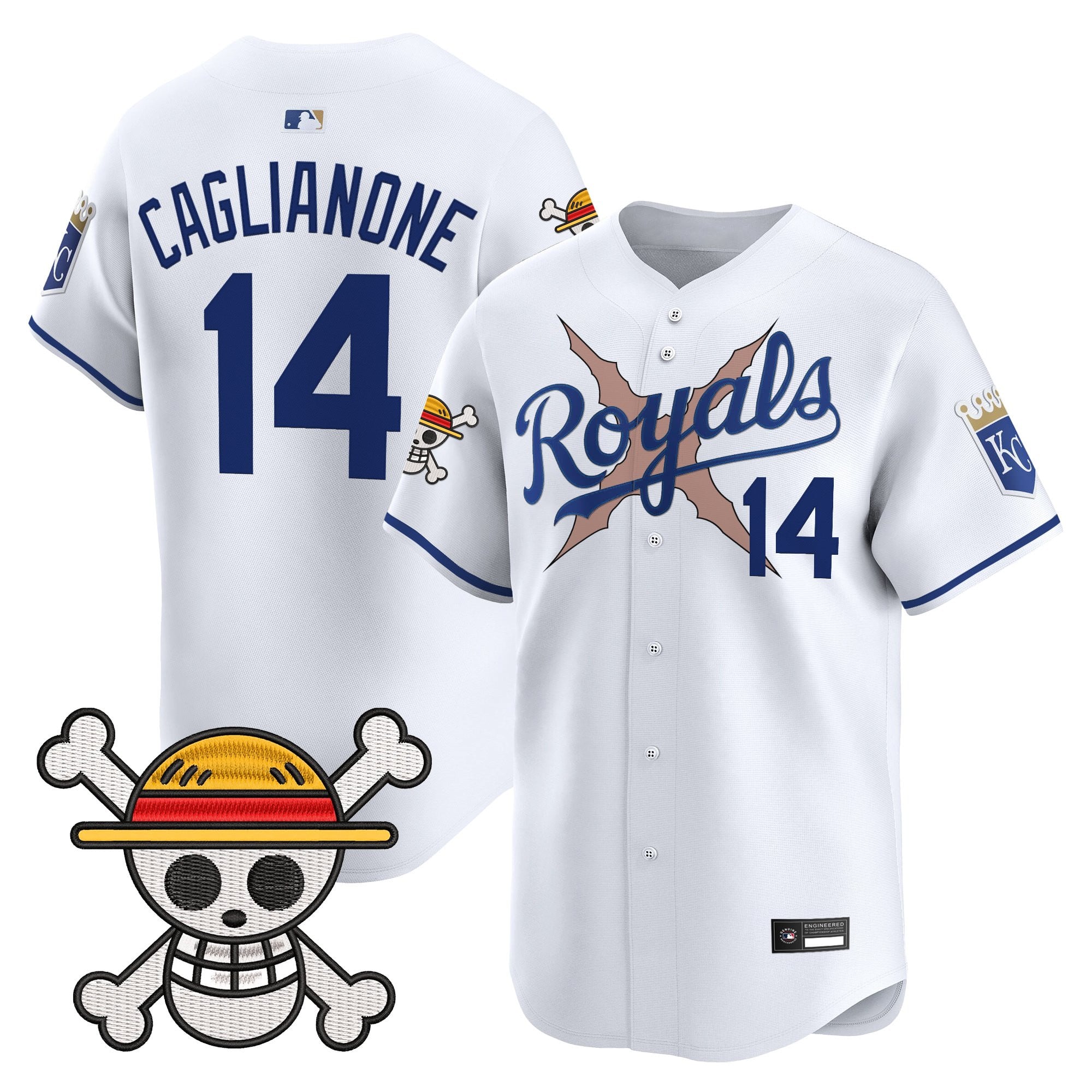 Men's Kansas City Royals x One Piece Vapor Premier Limited Jersey - Stitched