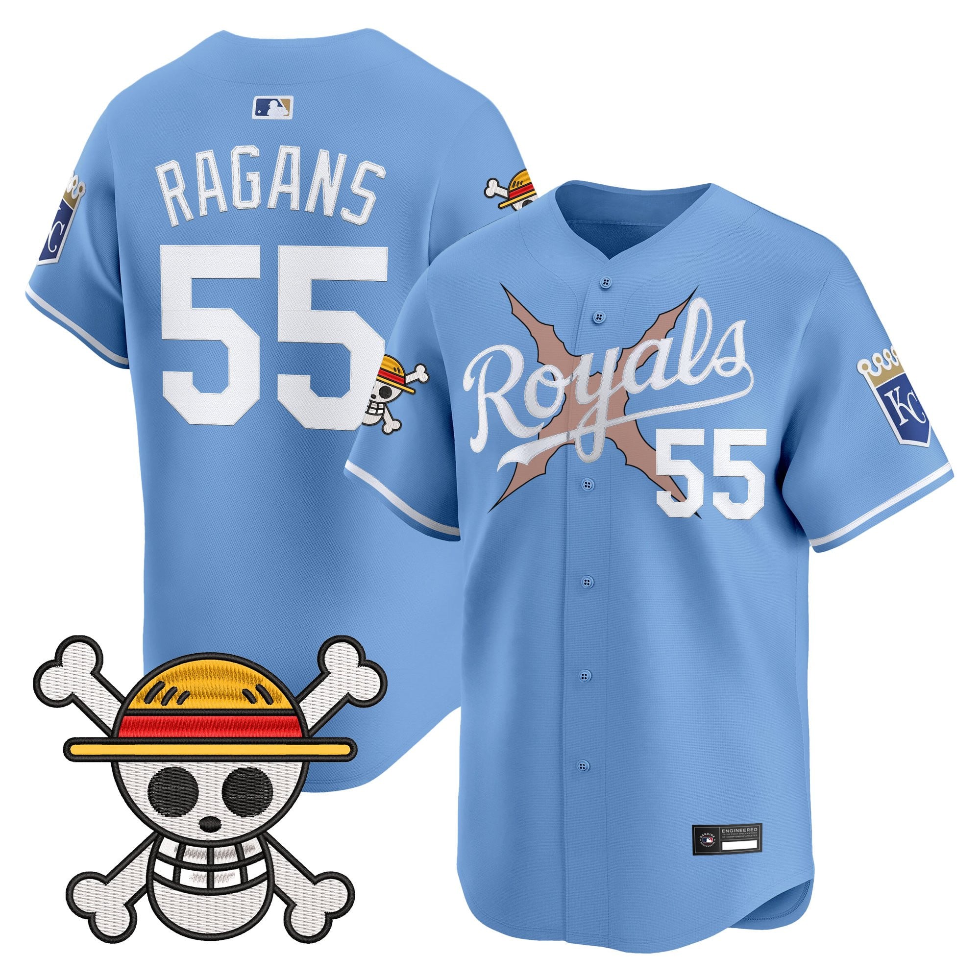 Men's Kansas City Royals x One Piece Vapor Premier Limited Jersey - Stitched