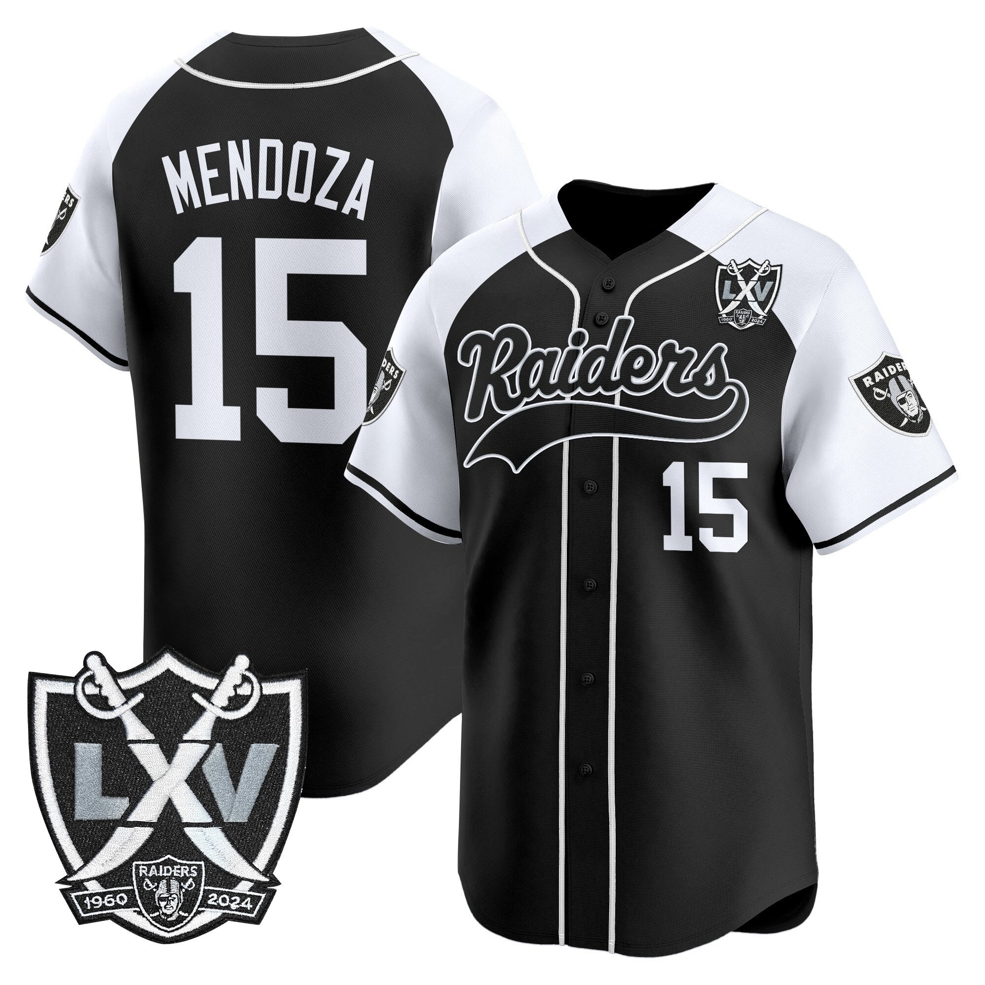 Men's Las Vegas Raiders 65th Anniversary Patch Vapor Baseball Jersey - All Stitched