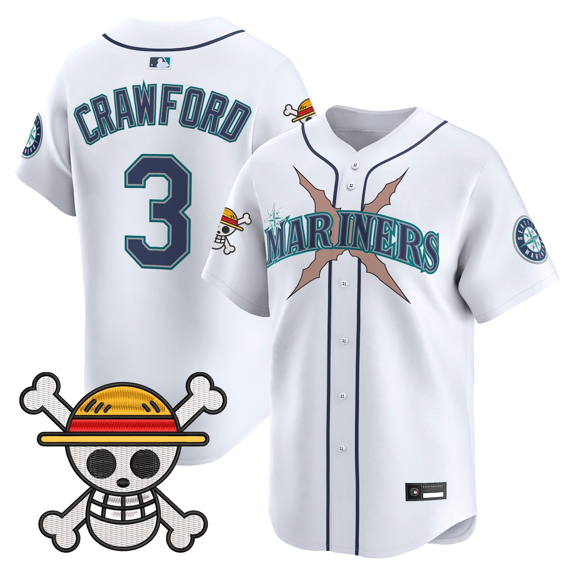 Men's Seattle Mariners x One Piece Vapor Premier Limited Jersey - Stitched