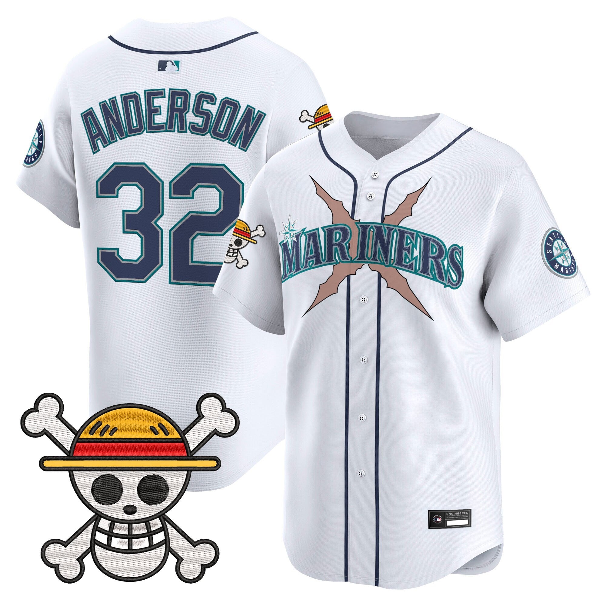Men's Seattle Mariners x One Piece Vapor Premier Limited Jersey - Stitched