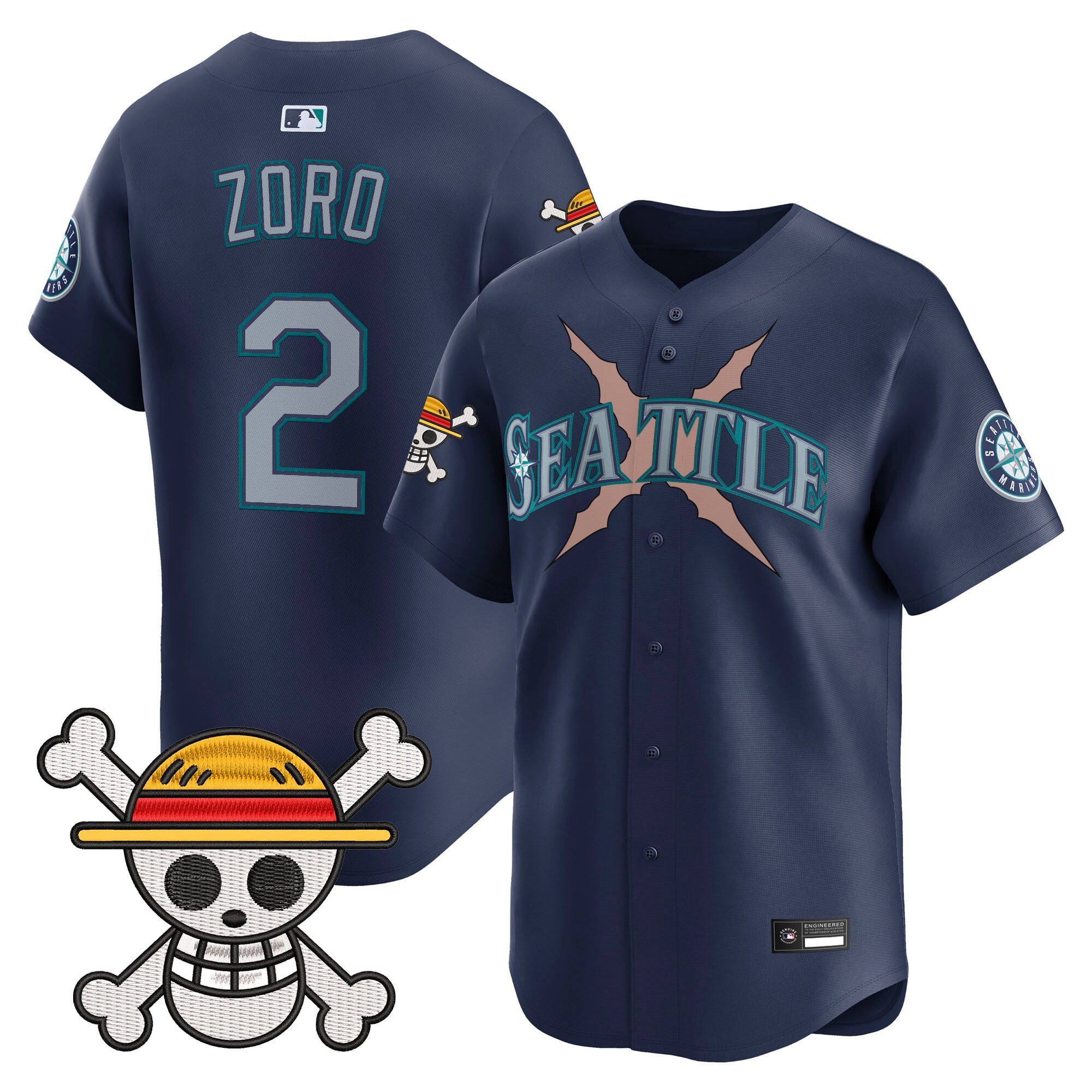 Men's Seattle Mariners x One Piece Vapor Premier Limited Jersey - Stitched