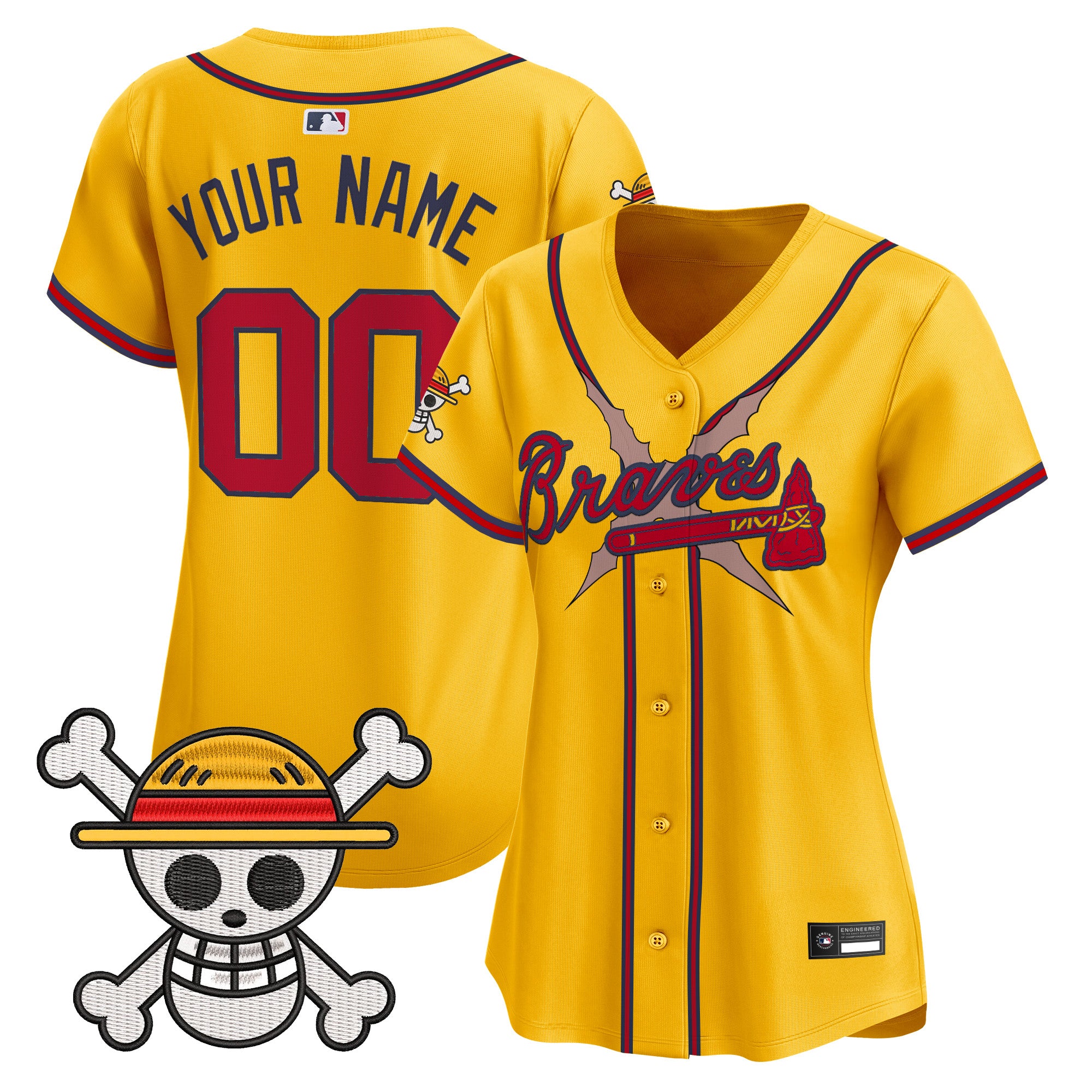 Atlanta Braves x One Piece Vapor Premier Limited Custom Jersey - Stitched