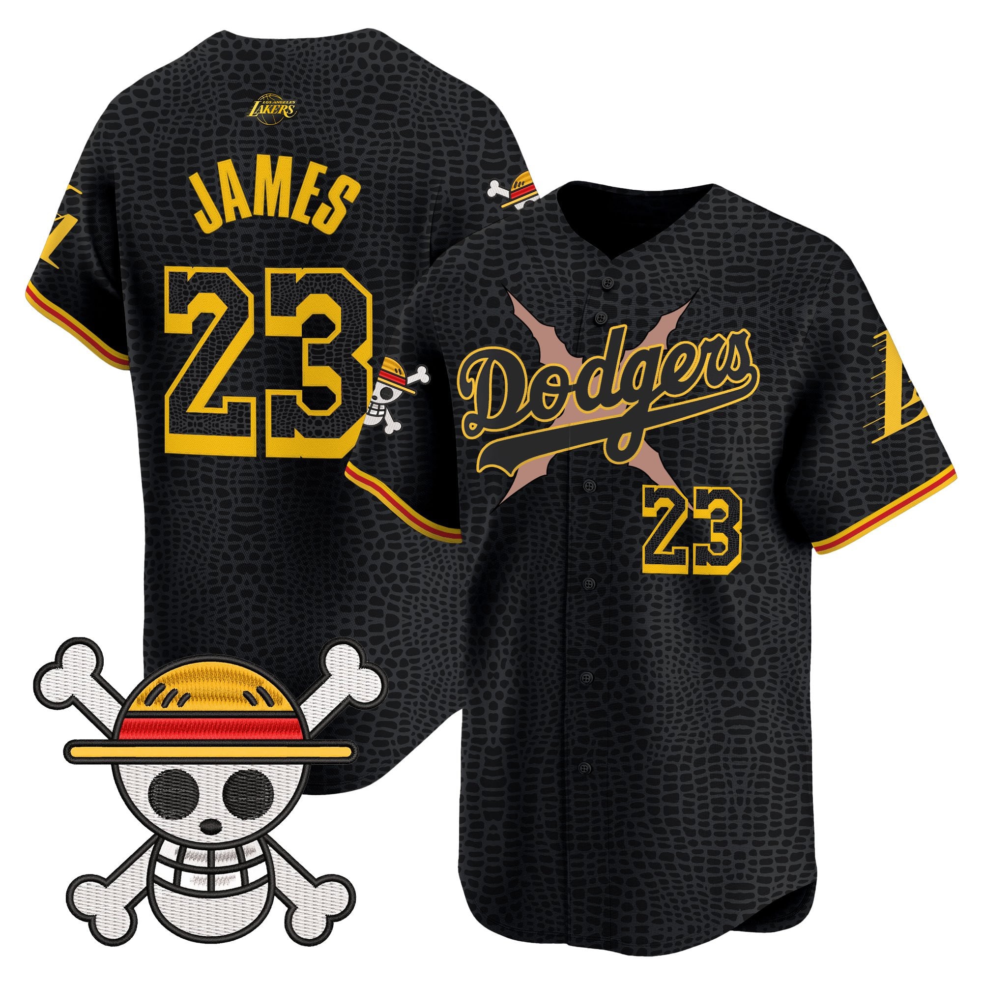 Men's Los Angeles Dodgers x One Piece x Mamba Vapor Premier Limited Jersey - Stitched