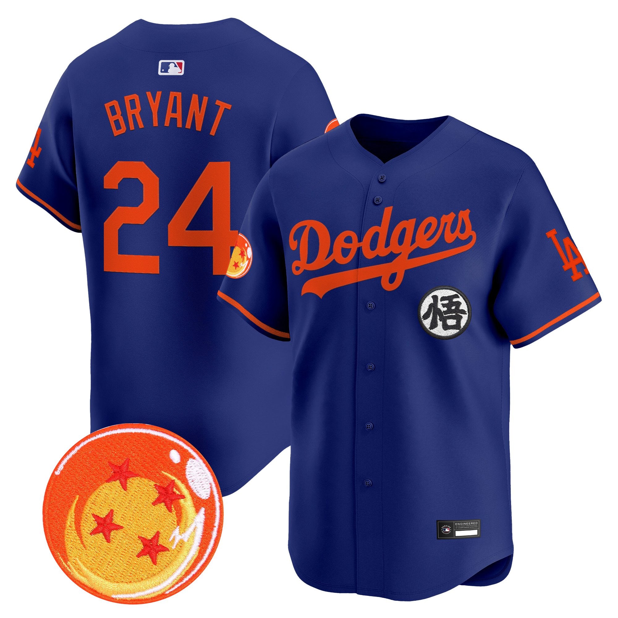 Men's Los Angeles Dodgers x Dragon Ball Vapor Premier Limited Jersey - Stitched