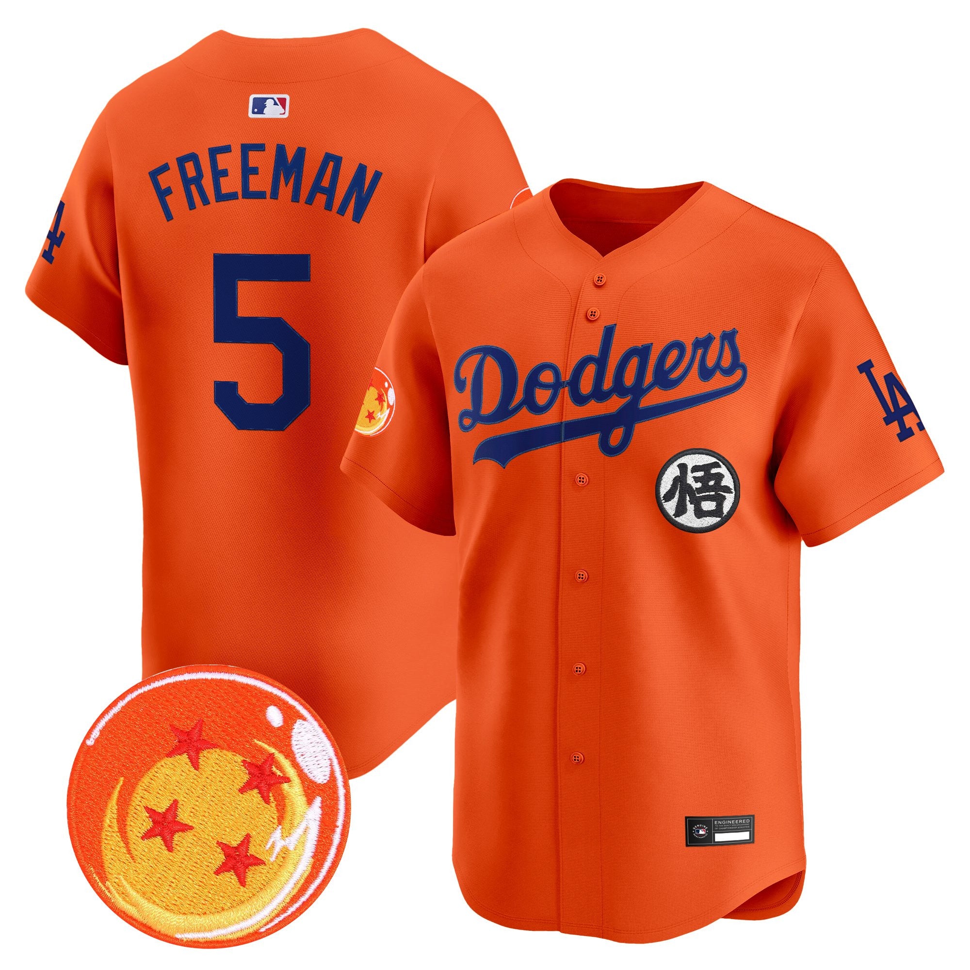 Men's Los Angeles Dodgers x Dragon Ball Vapor Premier Limited Jersey - Stitched