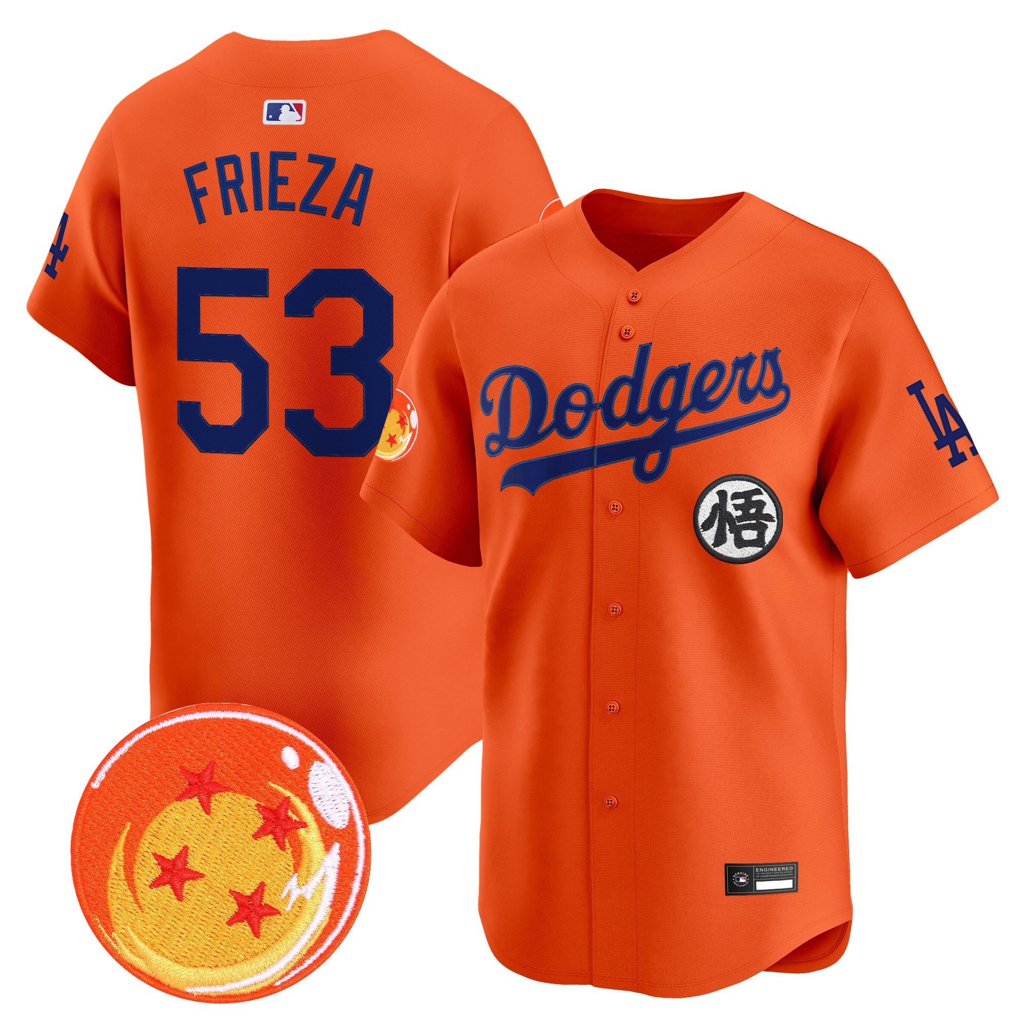 Men's Los Angeles Dodgers x Dragon Ball Vapor Premier Limited Jersey - Stitched