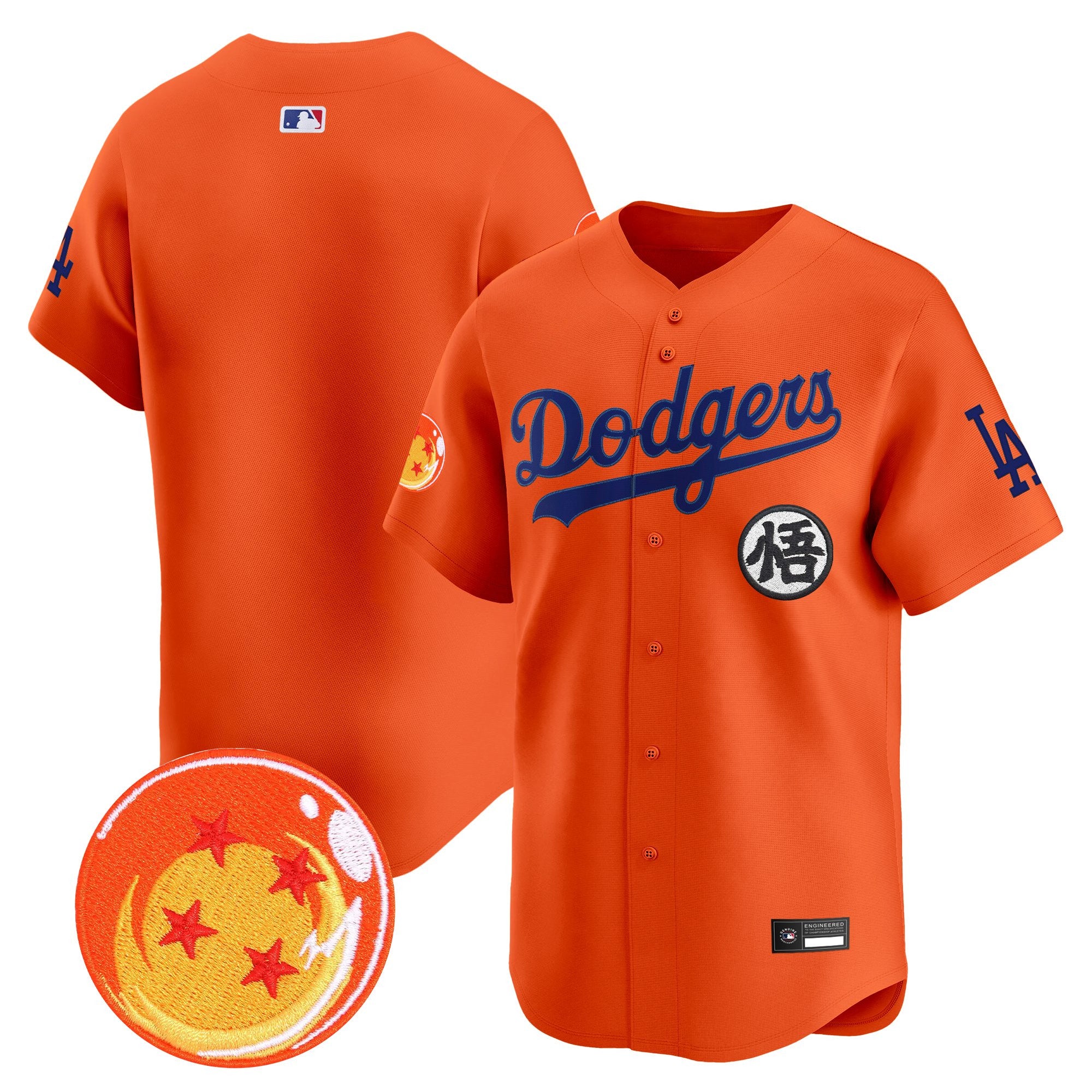 Men's Los Angeles Dodgers x Dragon Ball Vapor Premier Limited Jersey - Stitched