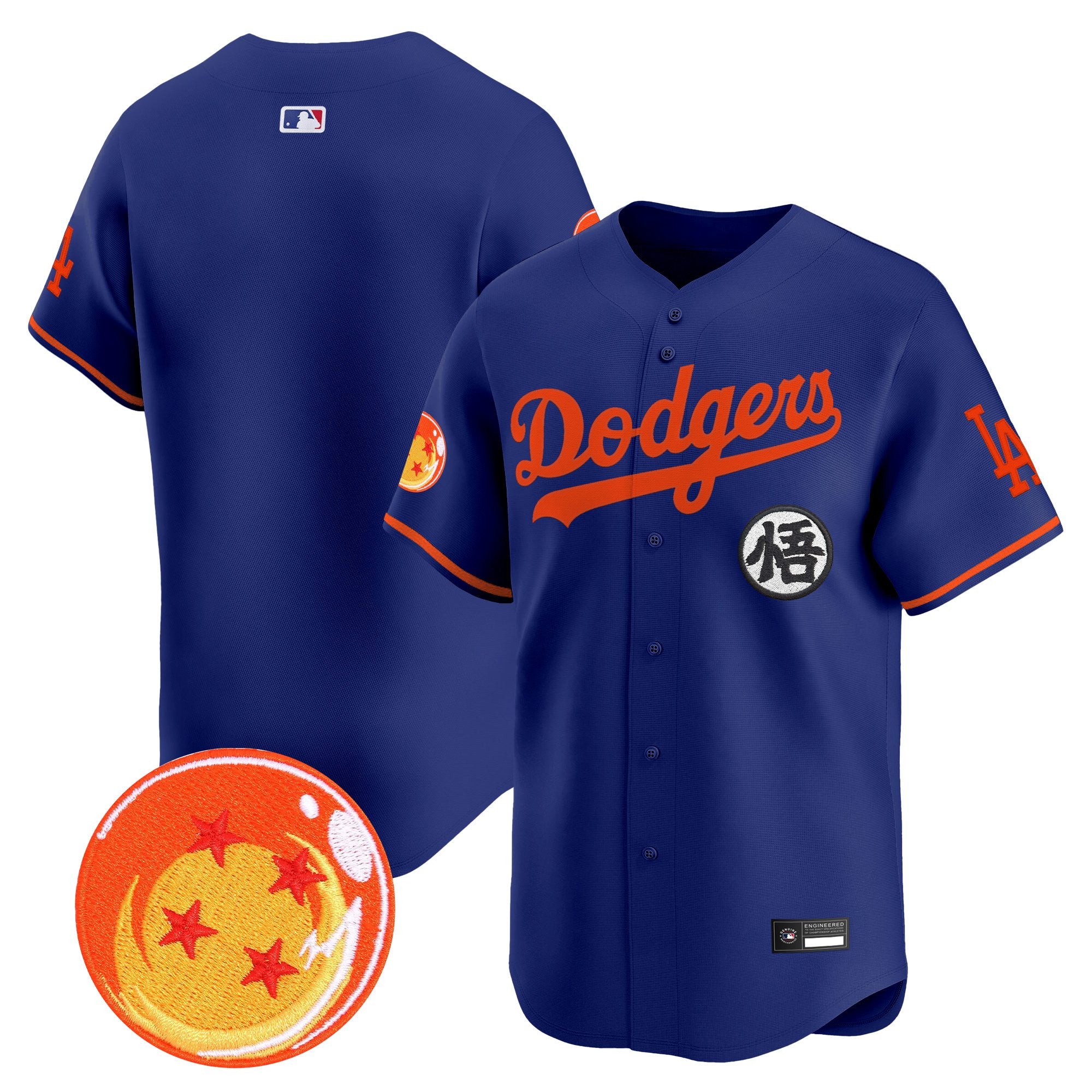 Men's Los Angeles Dodgers x Dragon Ball Vapor Premier Limited Jersey - Stitched