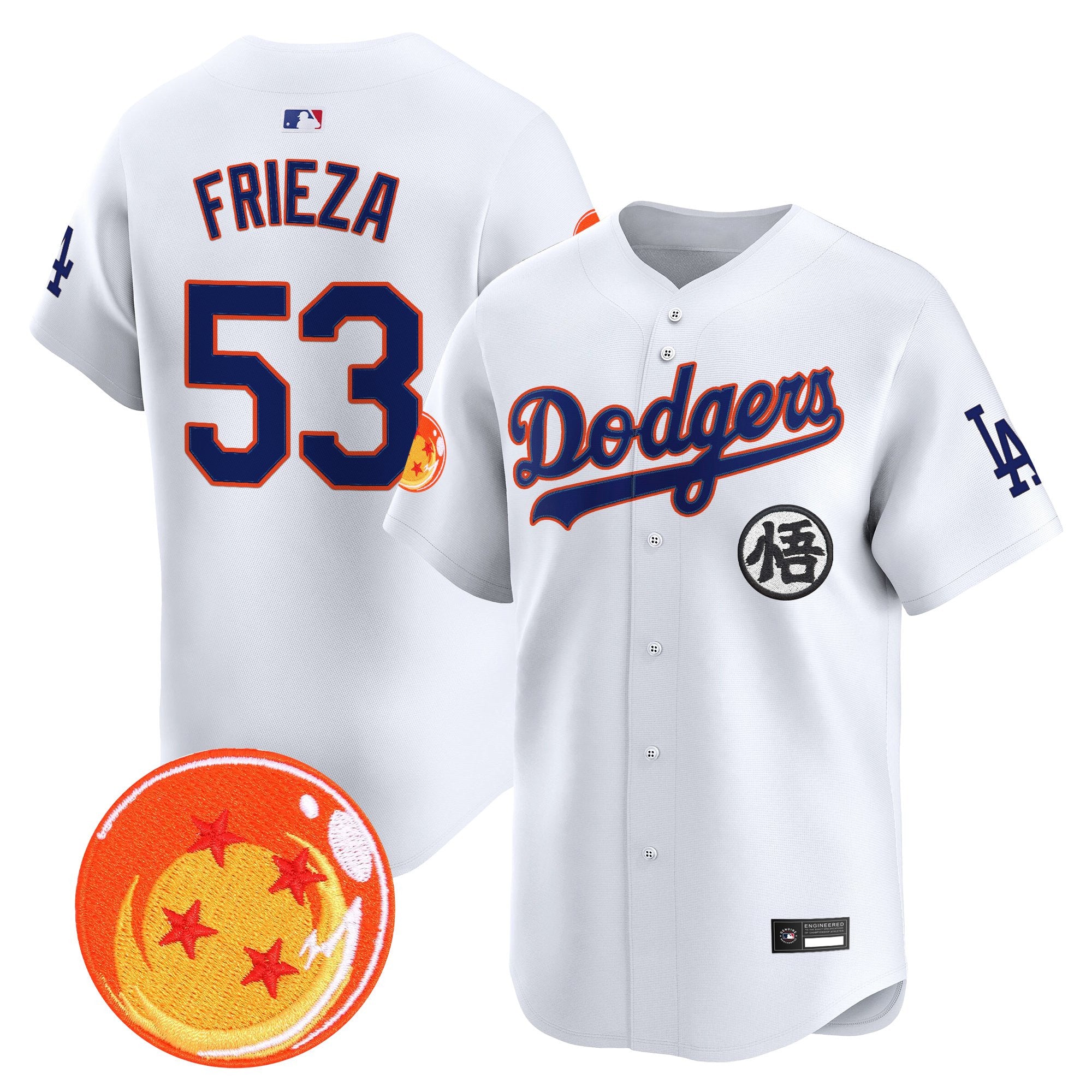 Men's Los Angeles Dodgers x Dragon Ball Vapor Premier Limited Jersey - Stitched