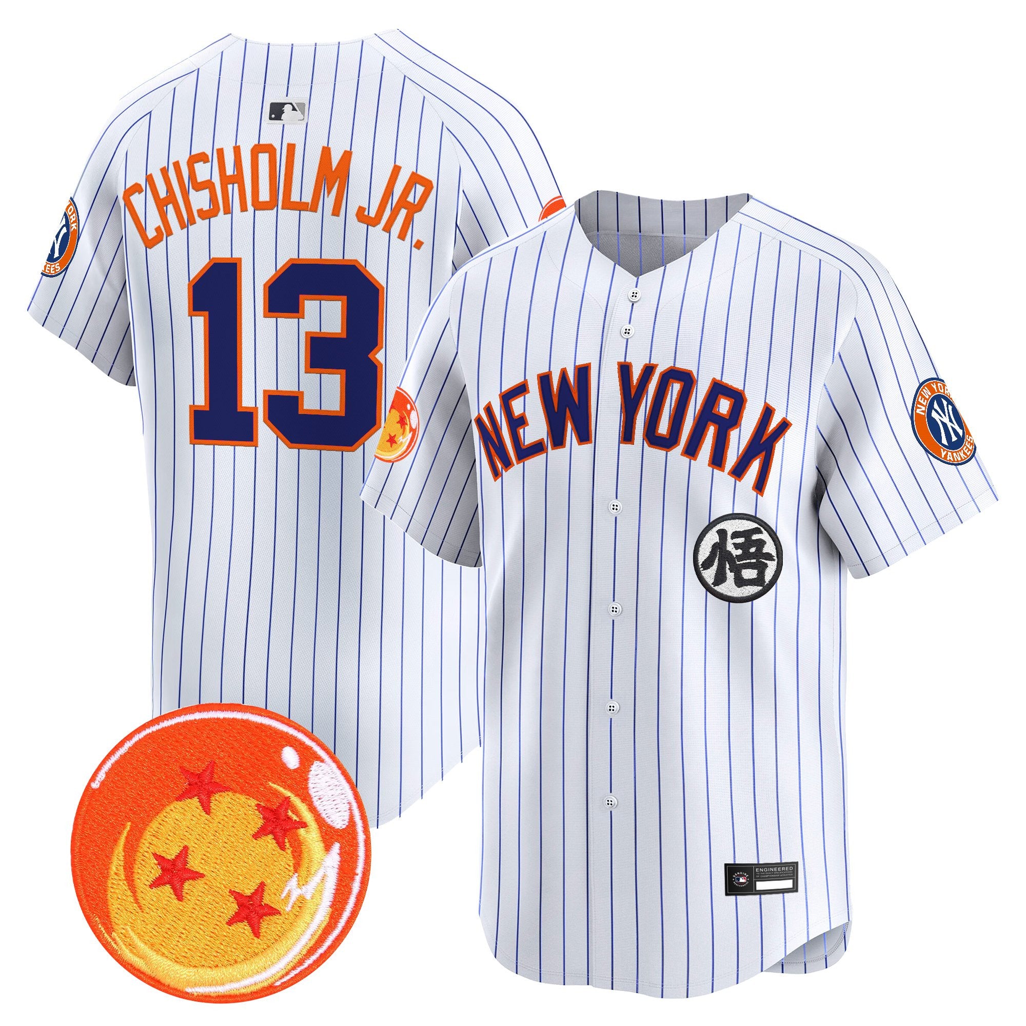 Men's New York Yankees x Dragon Ball Vapor Premier Limited Jersey - All Stitched