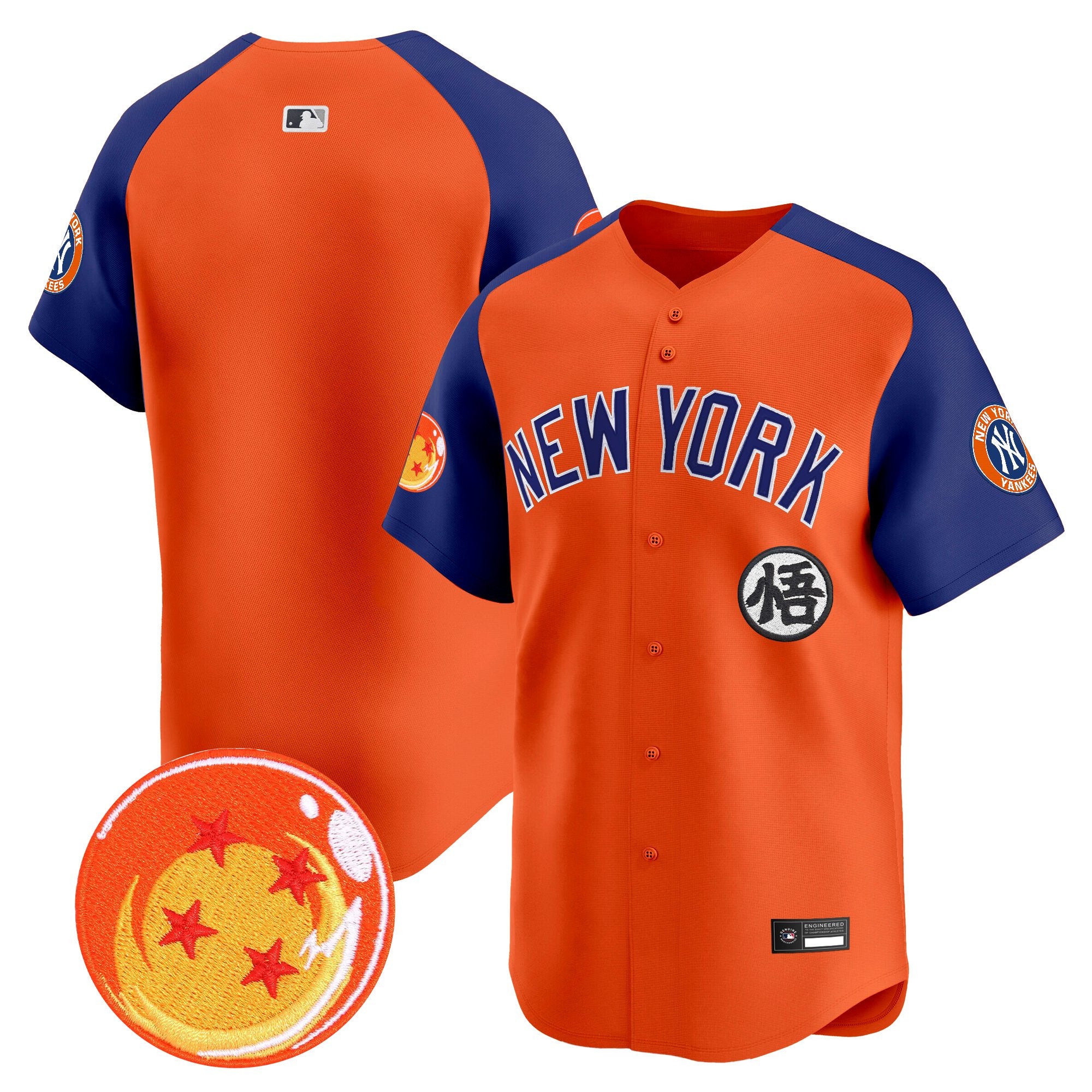 Men's New York Yankees x Dragon Ball Vapor Premier Limited Jersey - All Stitched
