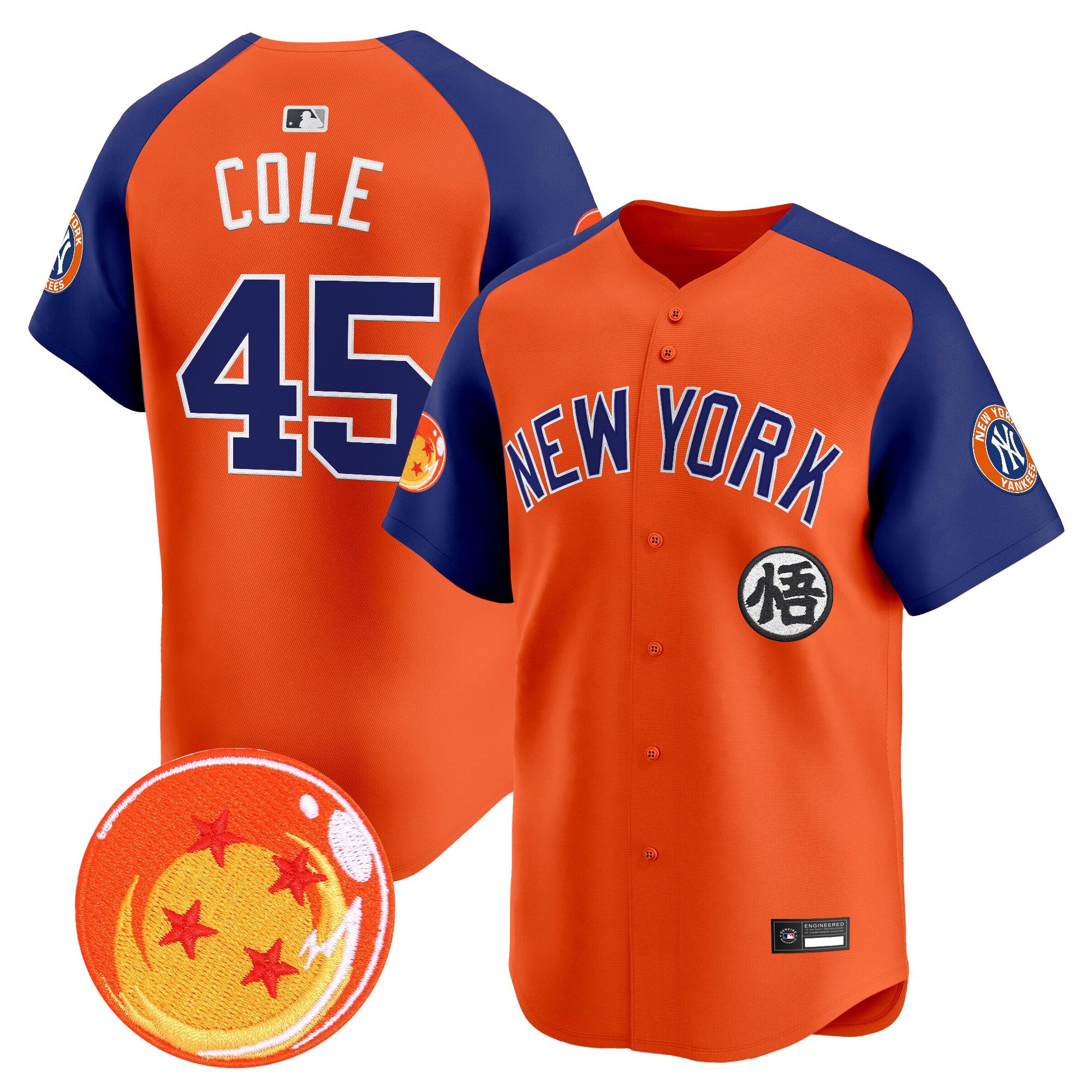 Men's New York Yankees x Dragon Ball Vapor Premier Limited Jersey - All Stitched