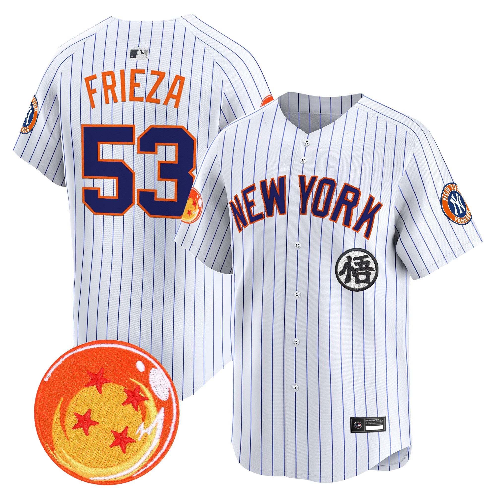Men's New York Yankees x Dragon Ball Vapor Premier Limited Jersey - All Stitched