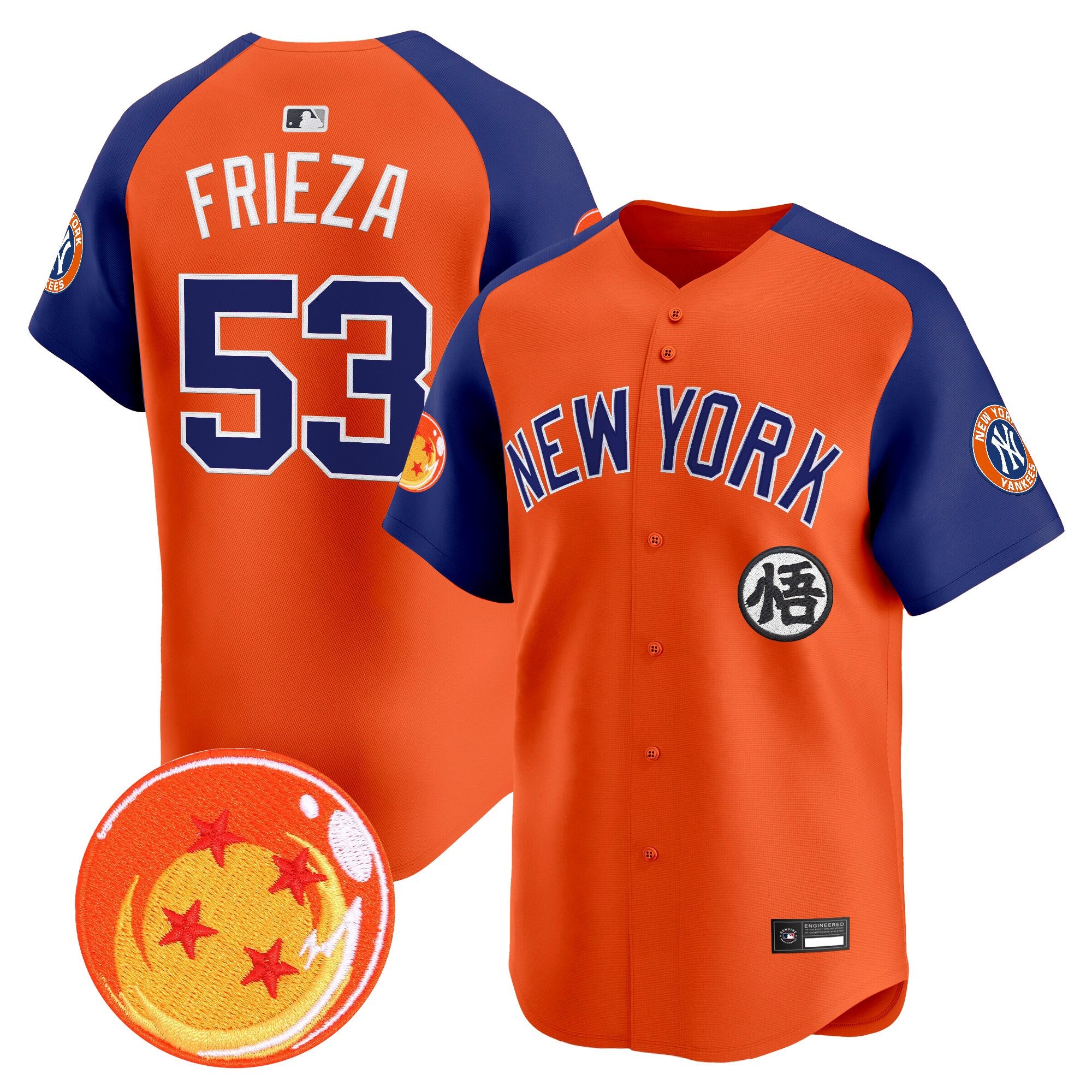 Men's New York Yankees x Dragon Ball Vapor Premier Limited Jersey - All Stitched
