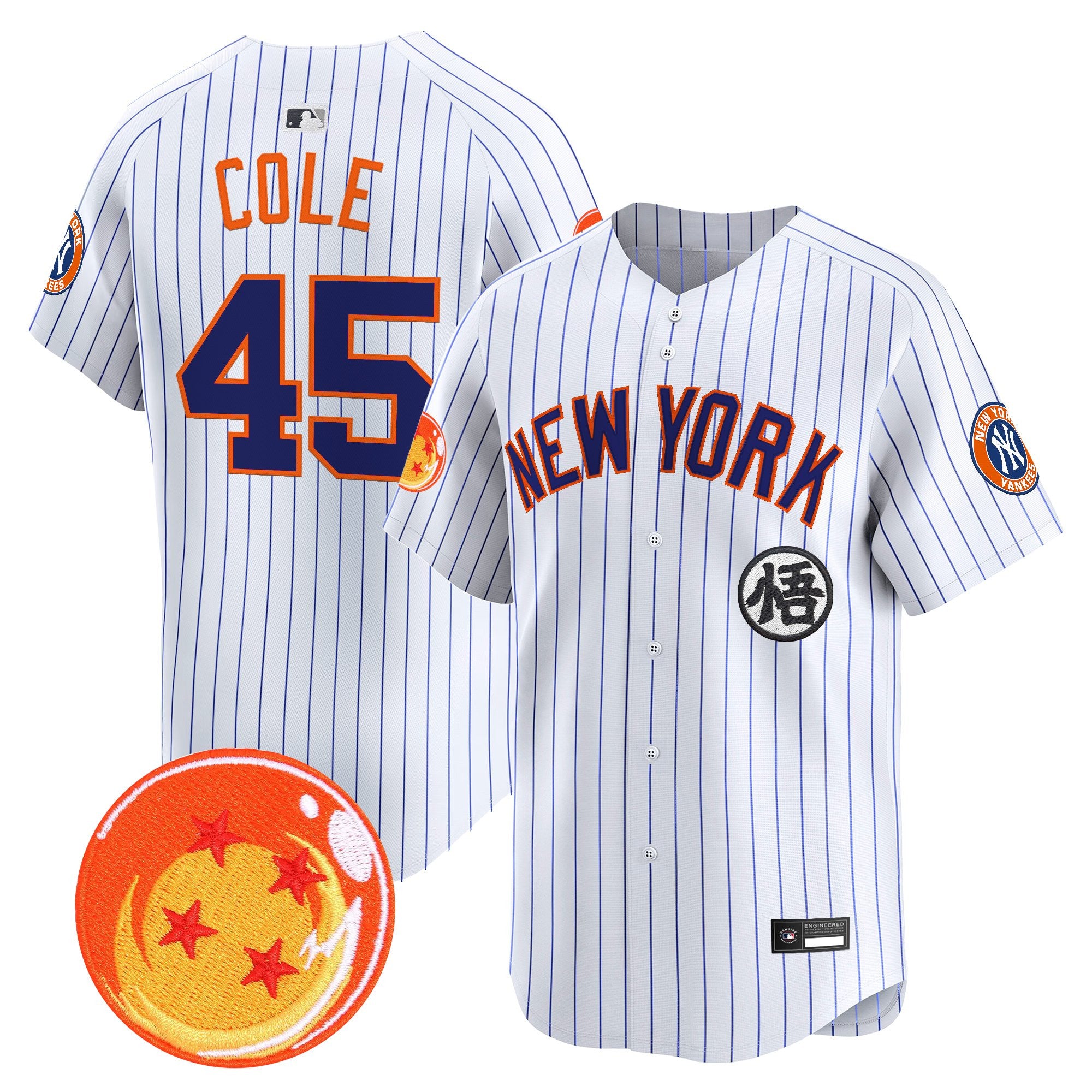 Men's New York Yankees x Dragon Ball Vapor Premier Limited Jersey - All Stitched