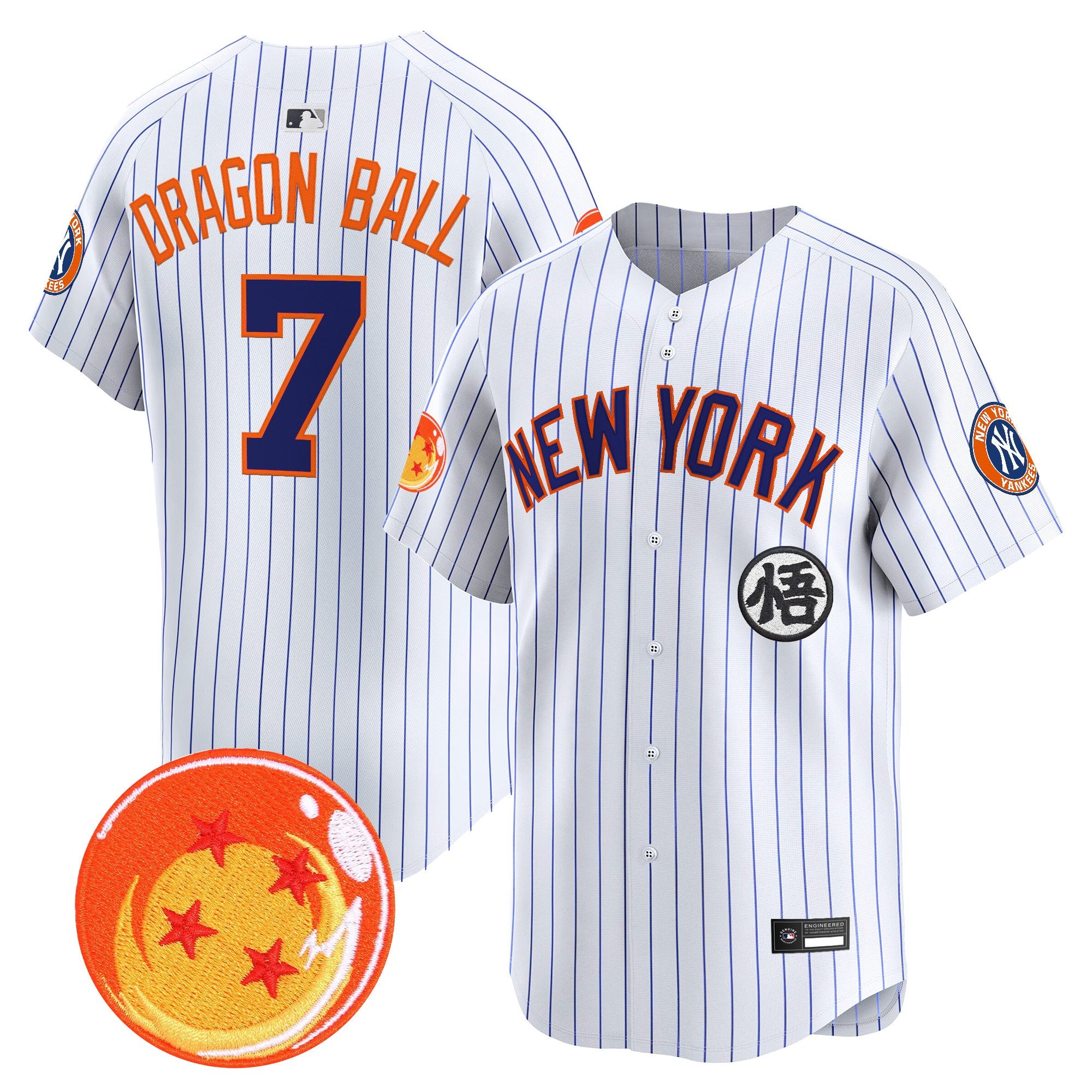 Men's New York Yankees x Dragon Ball Vapor Premier Limited Jersey - All Stitched