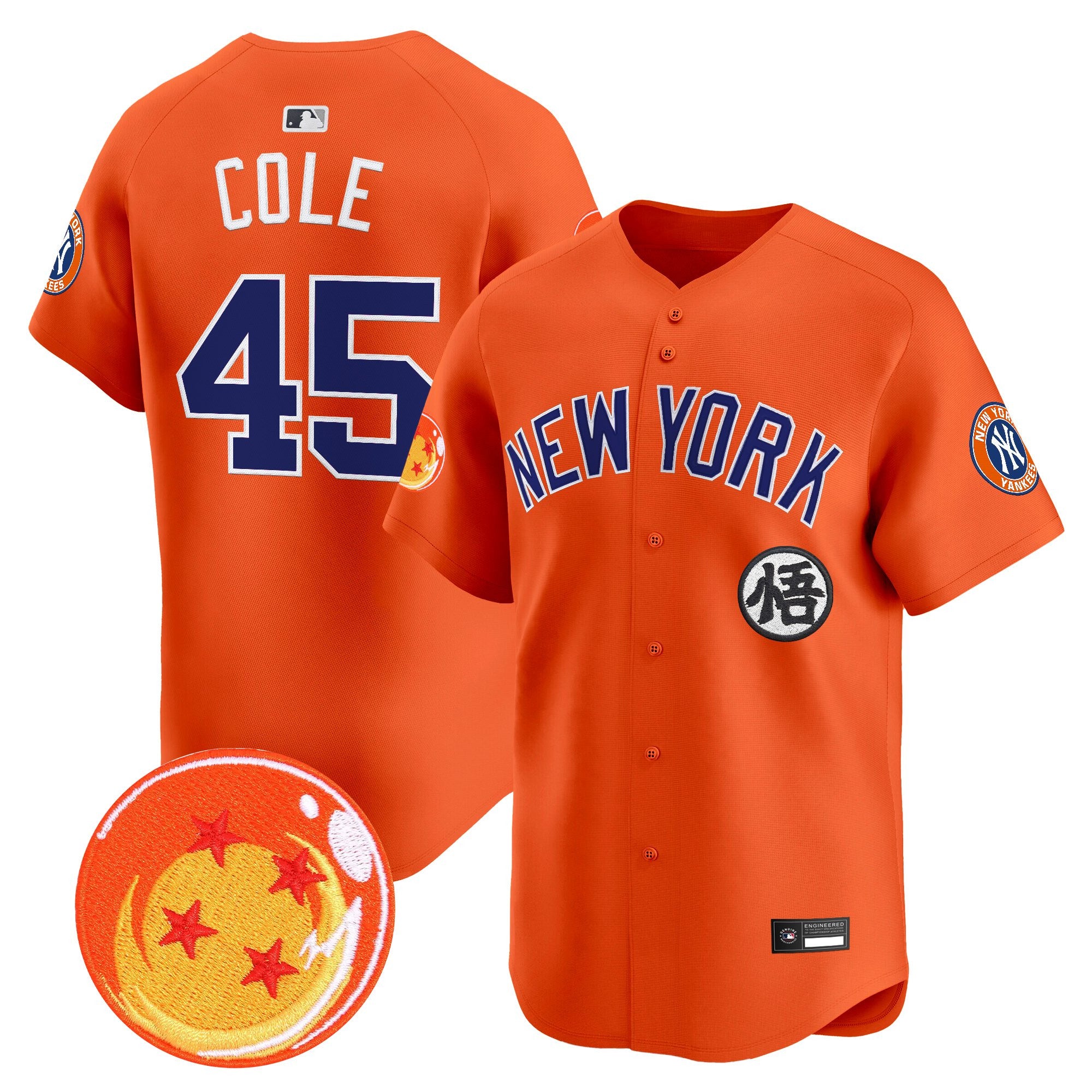 Men's New York Yankees x Dragon Ball Vapor Premier Limited Jersey - All Stitched
