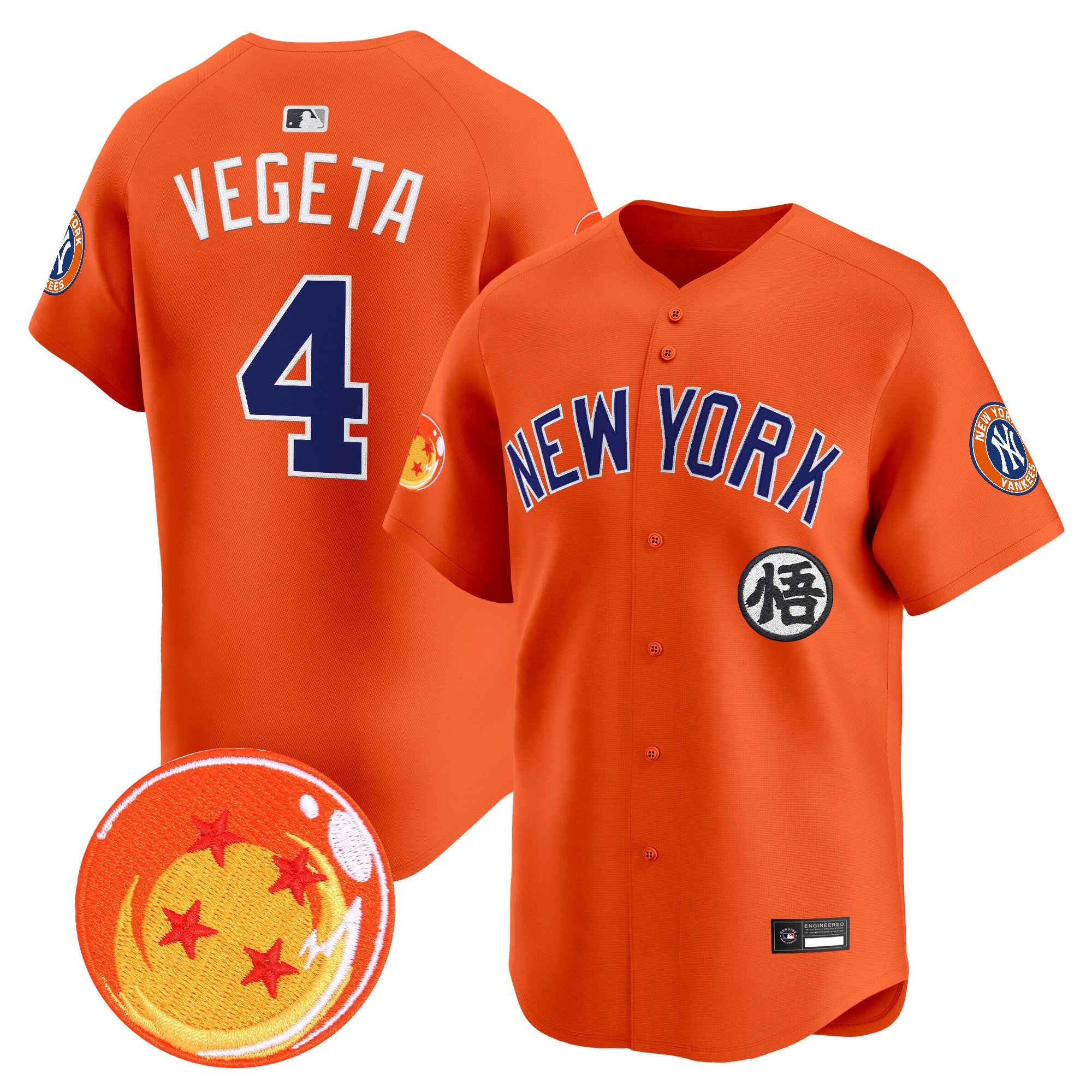 Men's New York Yankees x Dragon Ball Vapor Premier Limited Jersey - All Stitched