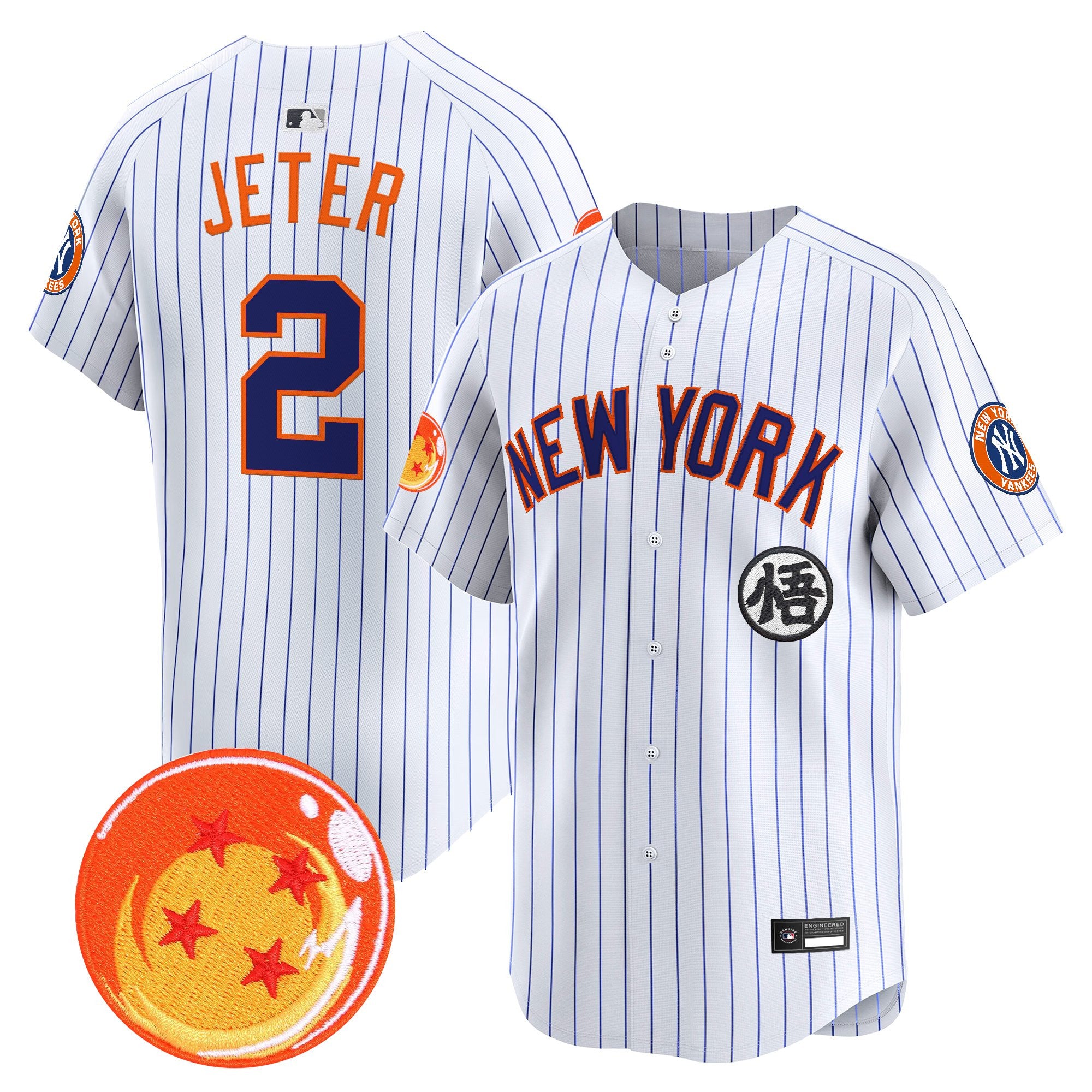 Men's New York Yankees x Dragon Ball Vapor Premier Limited Jersey - All Stitched
