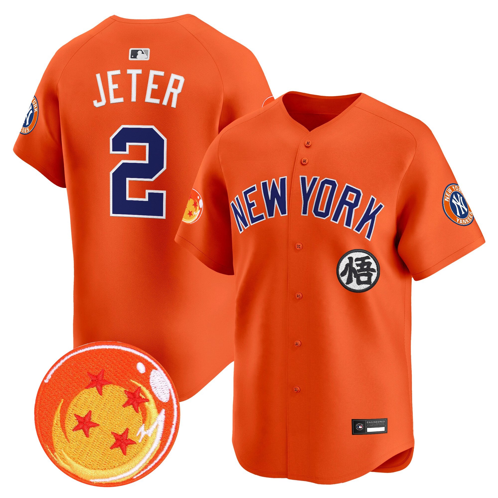 Men's New York Yankees x Dragon Ball Vapor Premier Limited Jersey - All Stitched