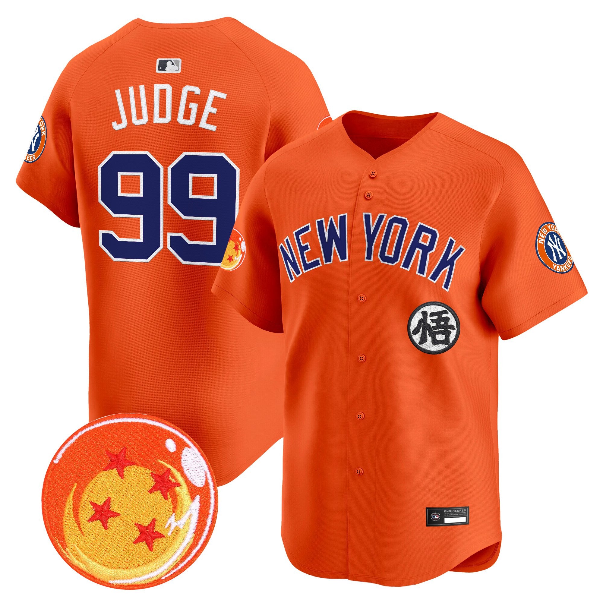 Men's New York Yankees x Dragon Ball Vapor Premier Limited Jersey - All Stitched