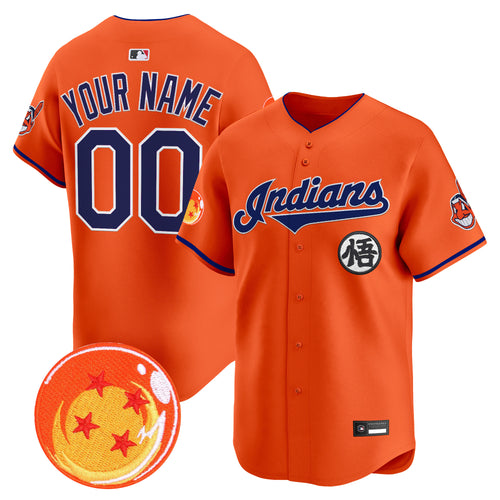 Cleveland Indians x Dragon Ball Vapor Premier Limited Custom Jersey - All Stitched