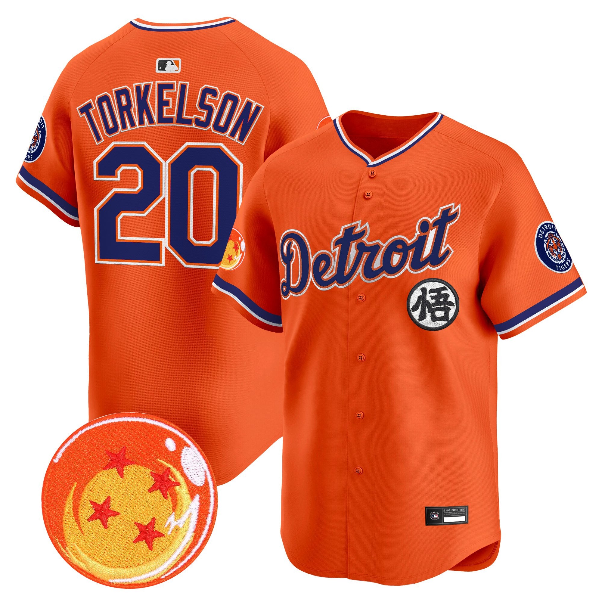 Men's Detroit Tigers x Dragon Ball Vapor Premier Limited Jersey - All Stitched