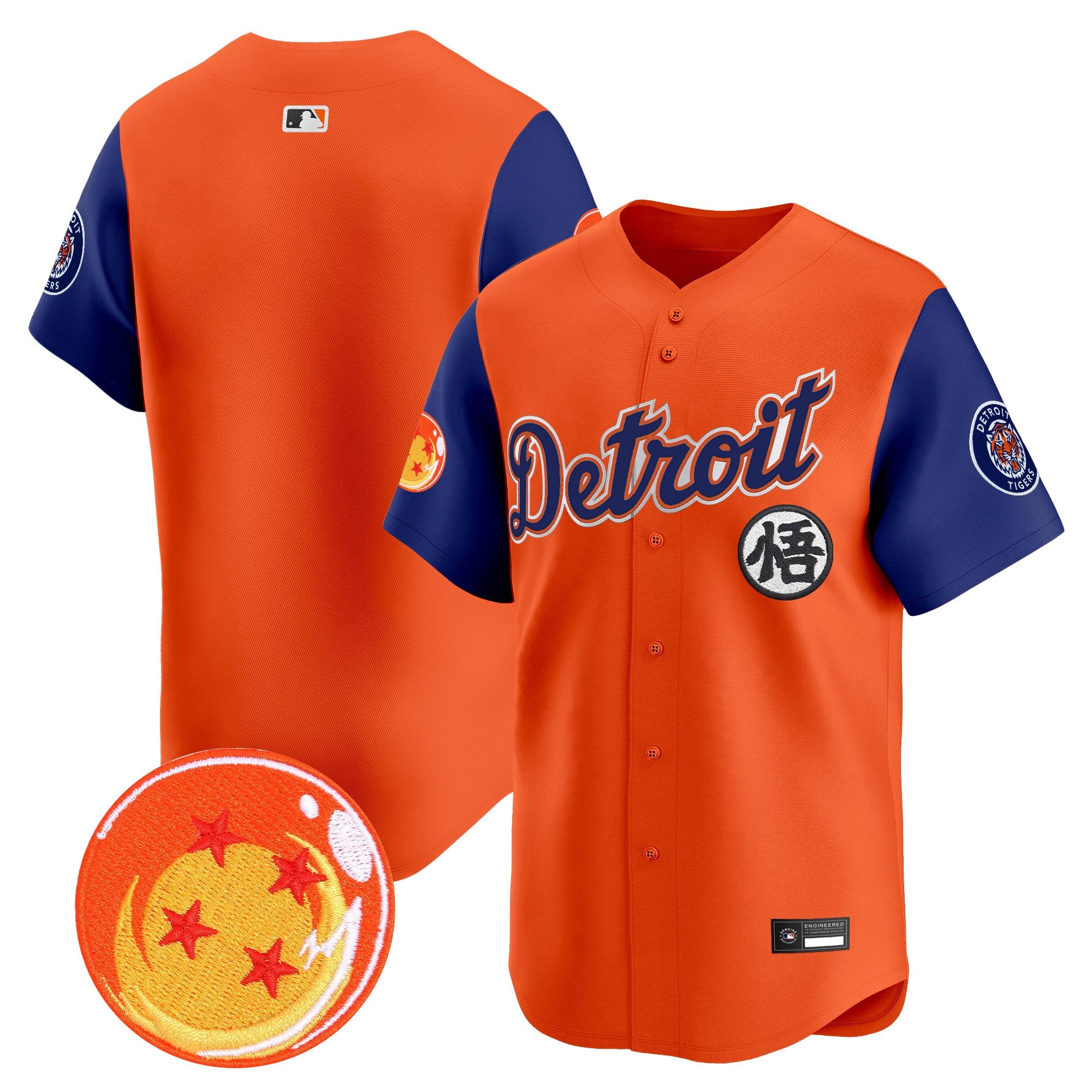 Men's Detroit Tigers x Dragon Ball Vapor Premier Limited Jersey - All Stitched