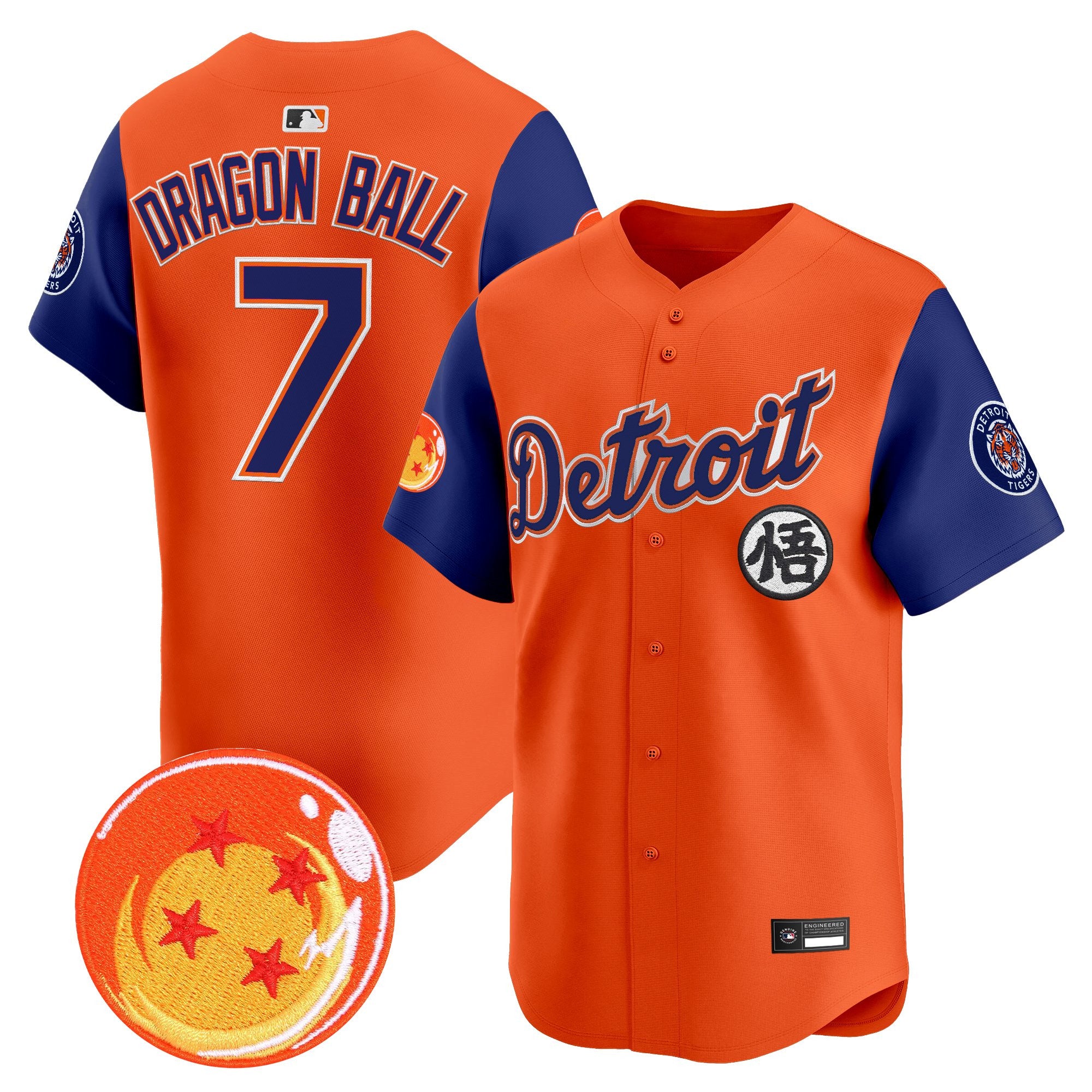 Men's Detroit Tigers x Dragon Ball Vapor Premier Limited Jersey - All Stitched