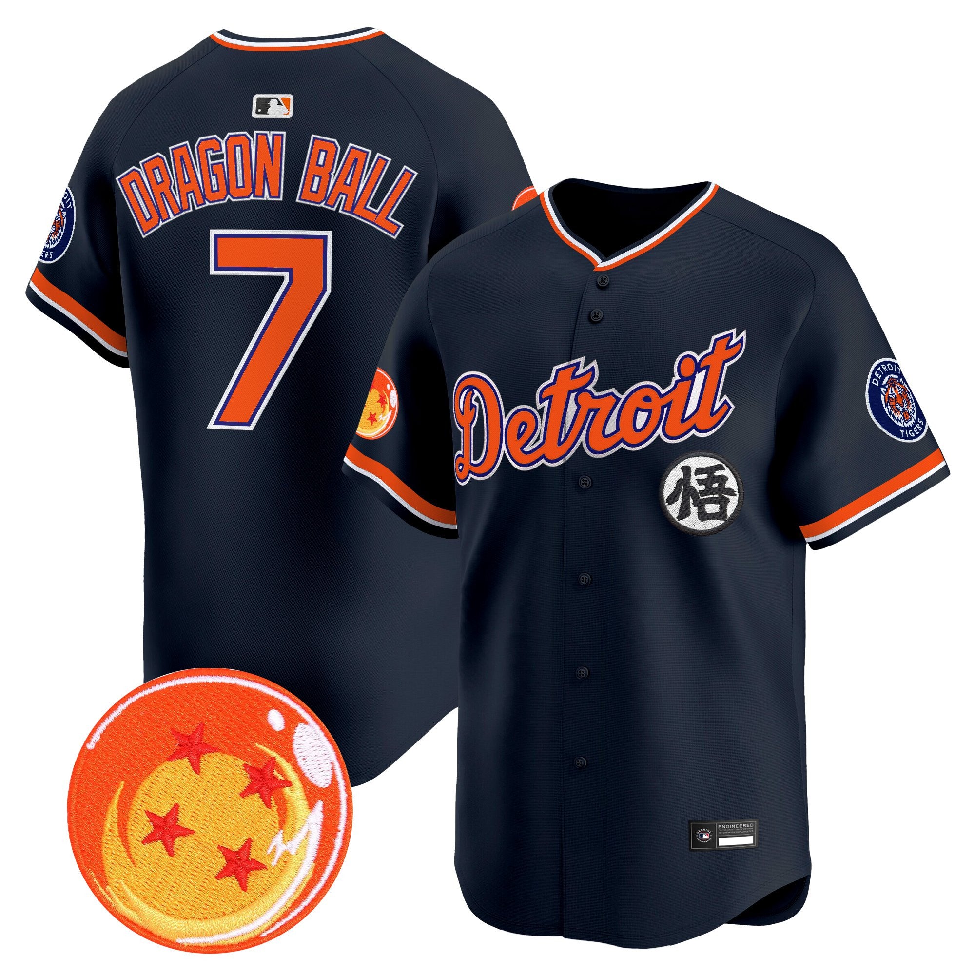 Men's Detroit Tigers x Dragon Ball Vapor Premier Limited Jersey - All Stitched