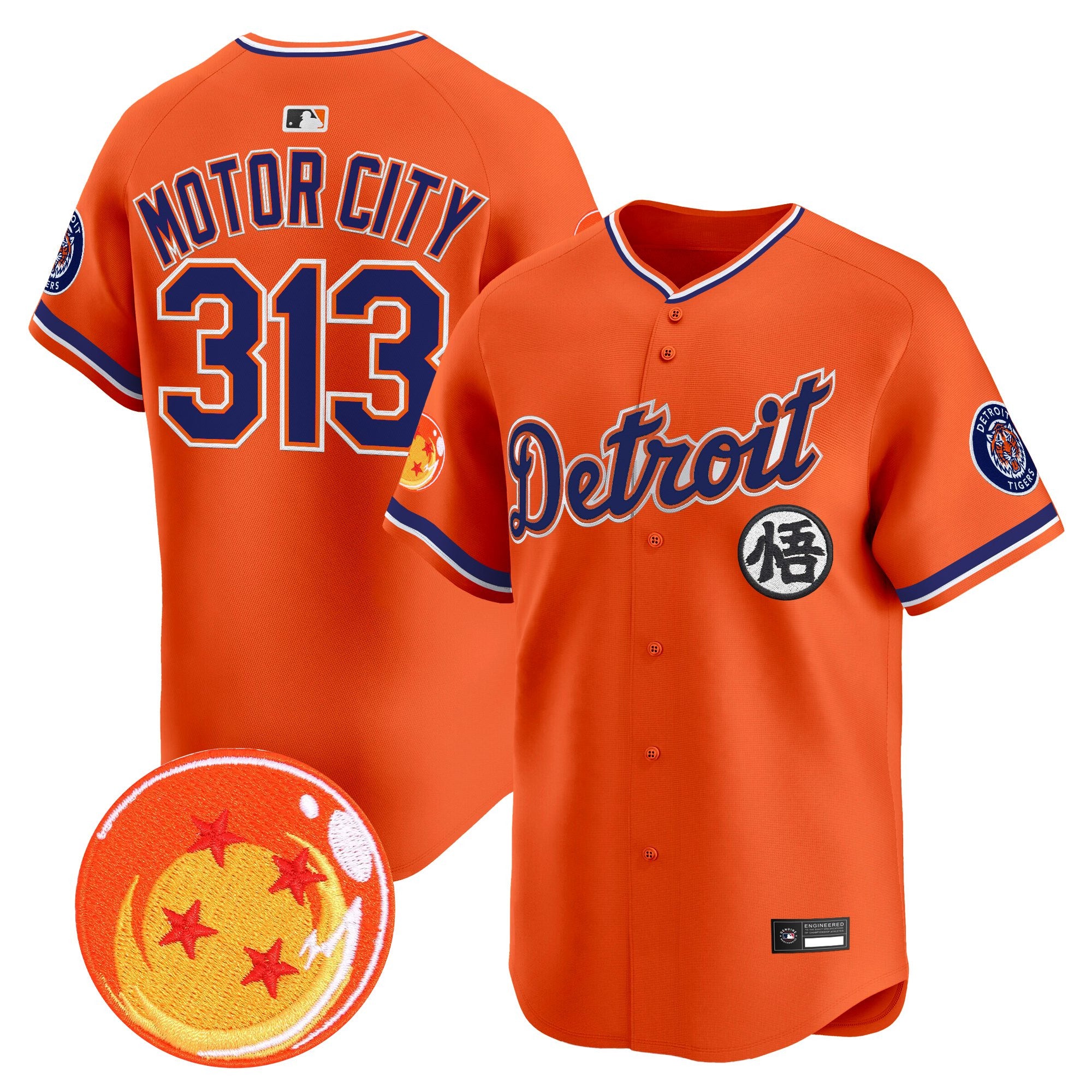 Men's Detroit Tigers x Dragon Ball Vapor Premier Limited Jersey - All Stitched
