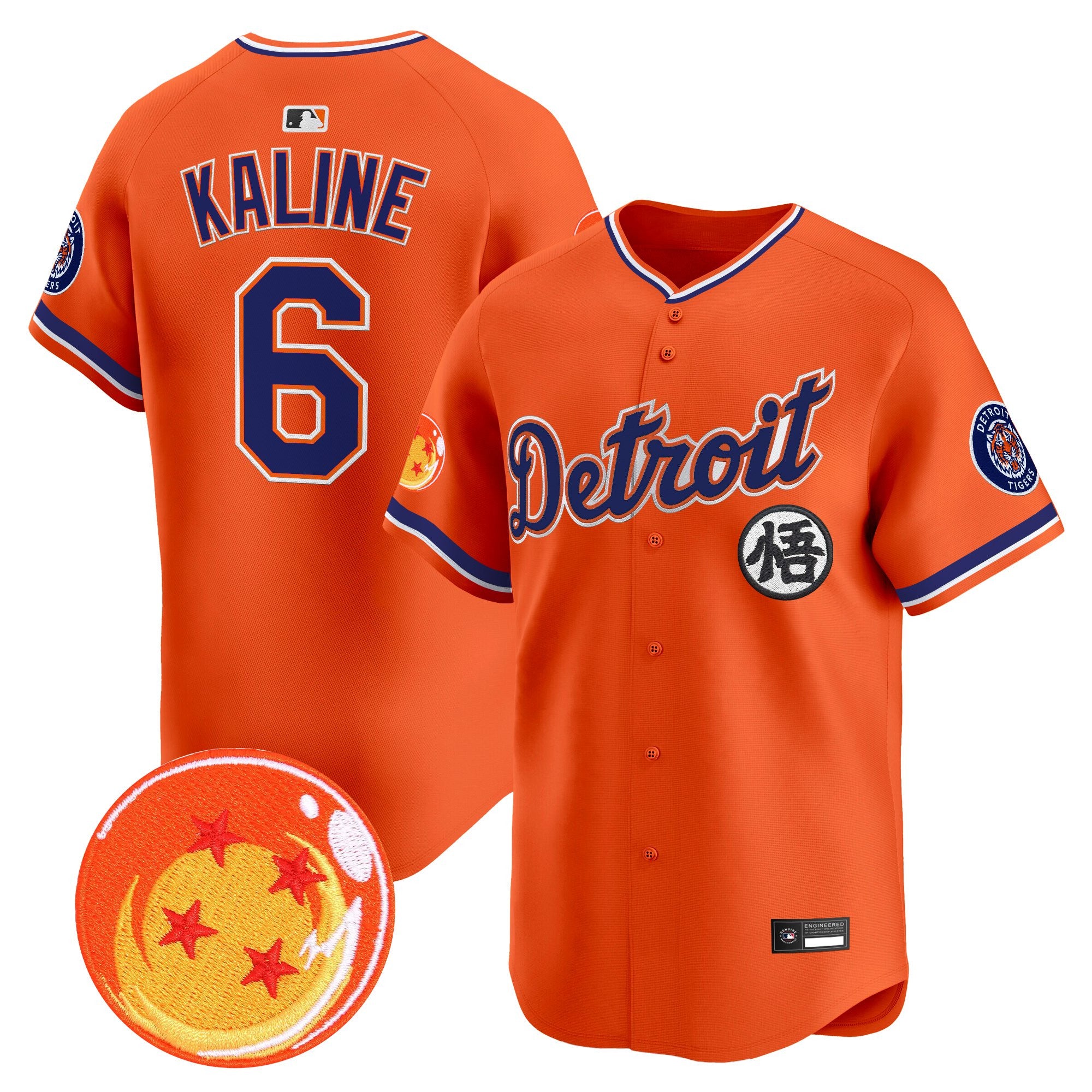 Men's Detroit Tigers x Dragon Ball Vapor Premier Limited Jersey - All Stitched
